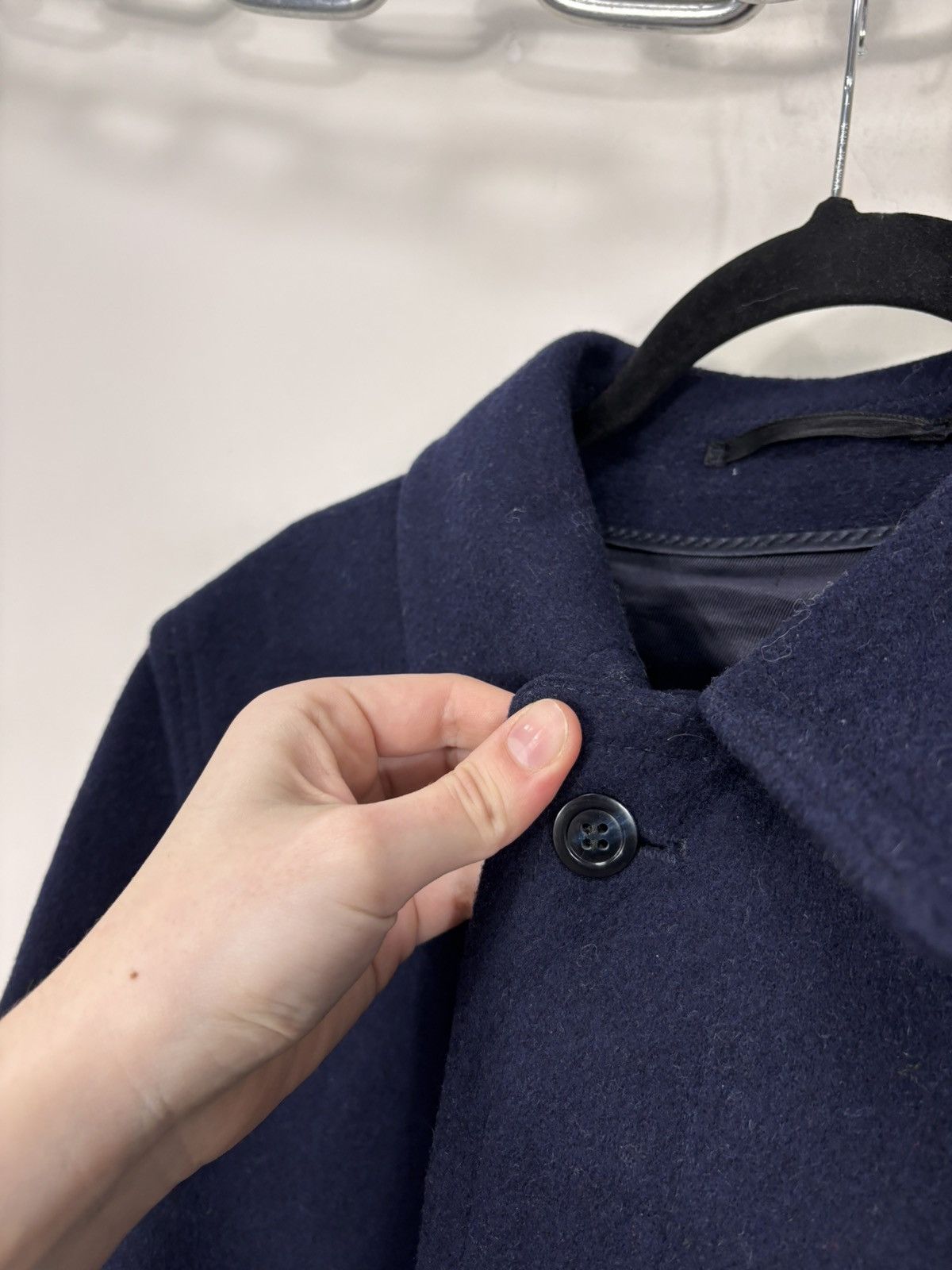 Other Vintage Lodenfrey Men’s Navy Blue Wool Long Coat Overcoat Size US M / EU 48-50 / 2 - 9 Thumbnail