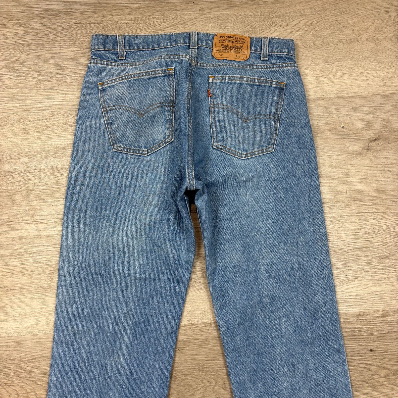 Levi's × Vintage Vintage 80s Levi's 505 Orange Tab Straight Leg Jeans 36x30 Size US 36 / EU 52 - 3 Thumbnail