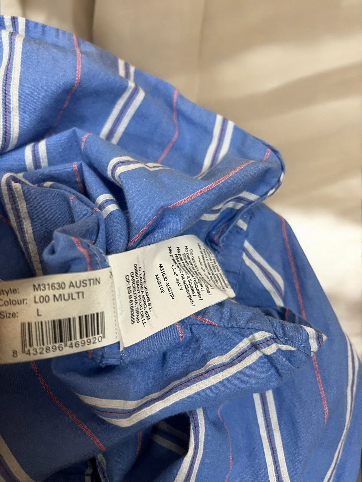 Pepe Jeans Pepe Jeans Austin Striped Shirt size L Size US L / EU 52-54 / 3 - 8 Thumbnail