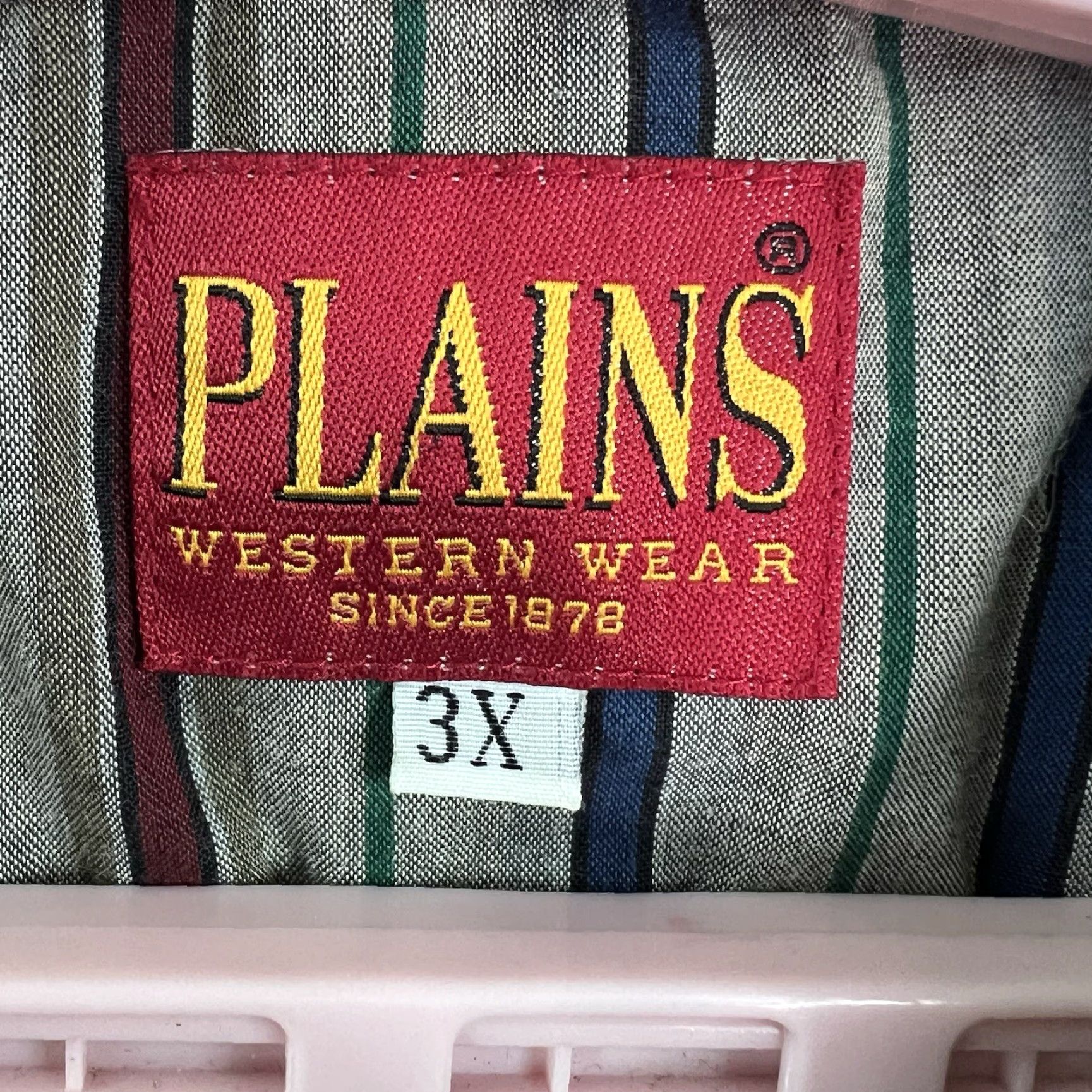Vintage Plains Western Wear Pearl Snap Striped Shirt Men's 3XL Gray Short Sleeve Mens Size US XXL / EU 58 / 5 - 5 Thumbnail