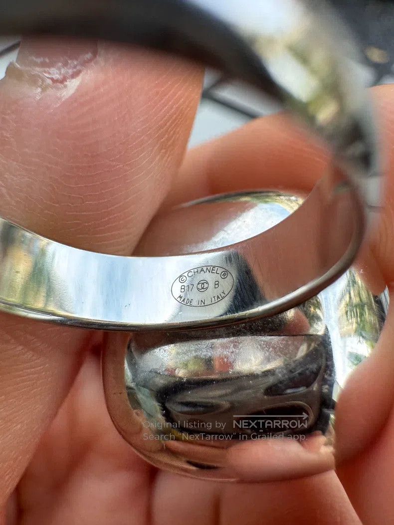 Chanel Chanel Size52 Transparent square diamond crystal logo ring Size ONE SIZE - 4 Thumbnail