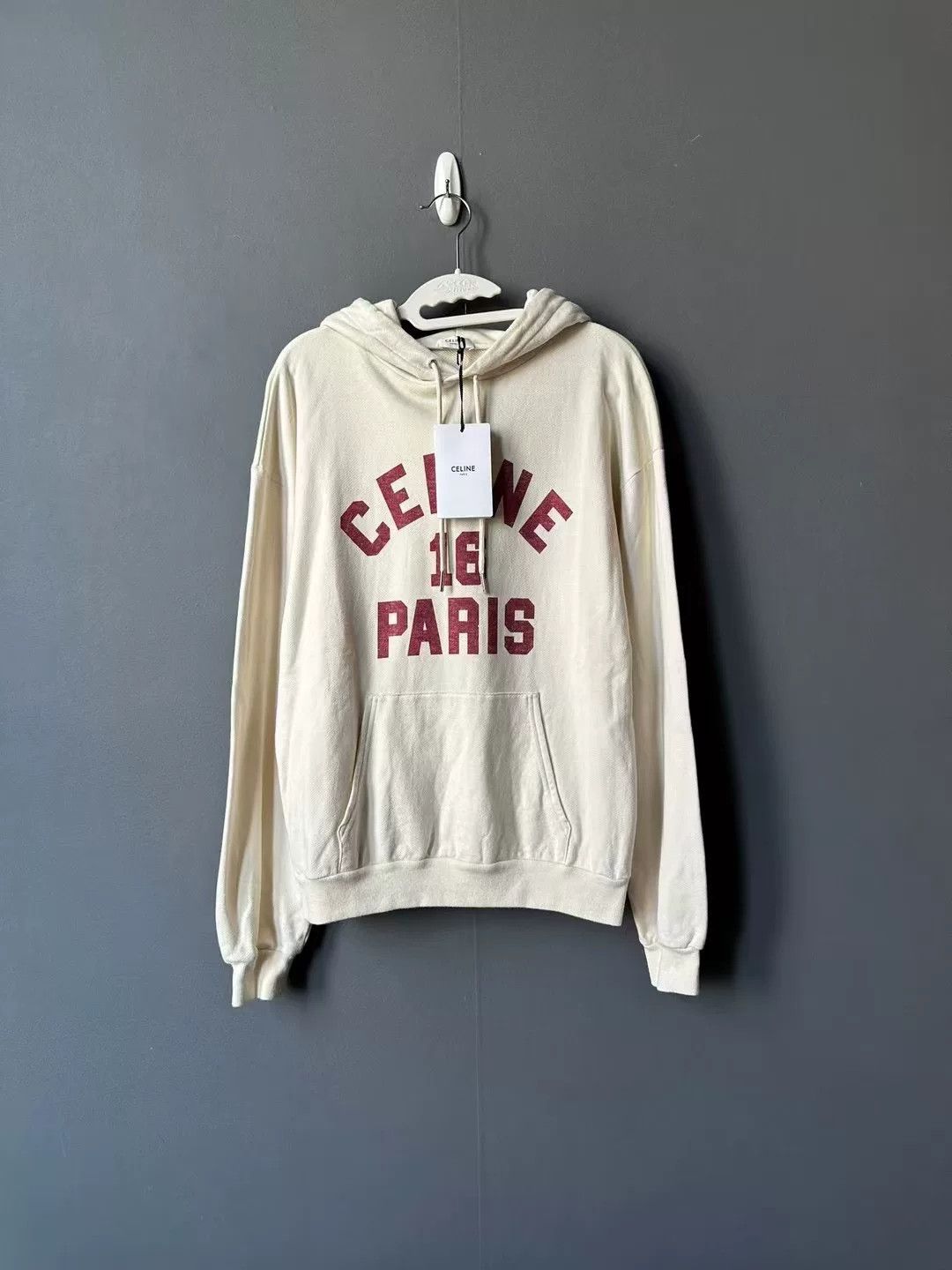 Celine celine beige logo hoodie Size US M / EU 48-50 / 2 - 1 Thumbnail