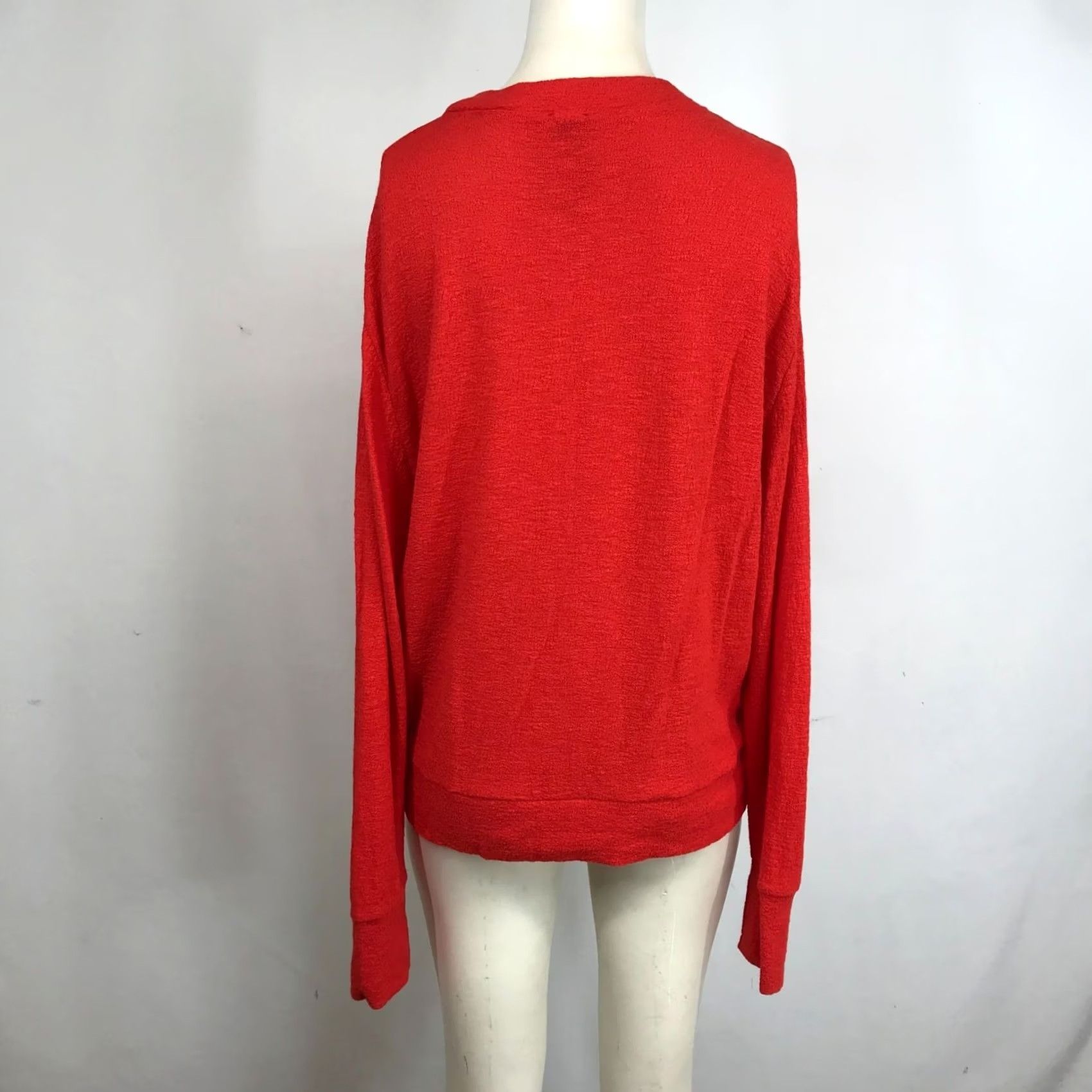 J.Crew J. CREW Sweater Womens M Red Long Sleeve Criss Cross V Neck Pullover Casual Size M / US 6-8 / IT 42-44 - 5 Thumbnail