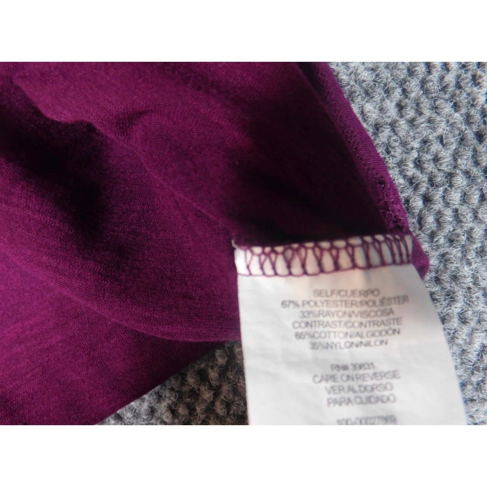 Vintage My Michelle Blouse Womens XS Purple Crew Neck Pullover Stretch Floral Button Casual Basic Crew Neck Flower Stretch Regular Satin? Size XS / US 0-2 / IT 36-38 - 7 Thumbnail