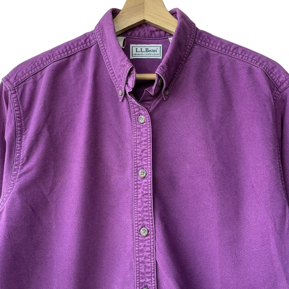 L.L. Bean L.L Bean USA Vintage WMN Purple Chamois Work Shirt Size M / US 6-8 / IT 42-44 - 3 Thumbnail