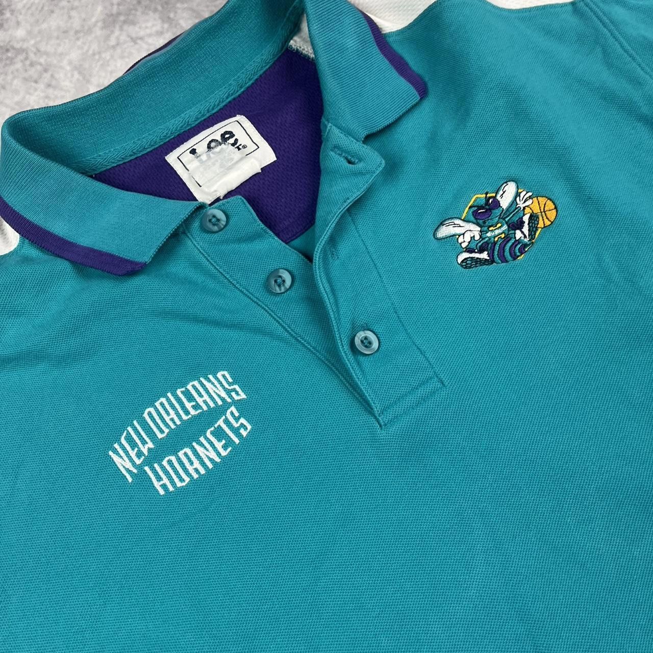 Lee Vintage New Orleans Hornets polo Size US L / EU 52-54 / 3 - 3 Thumbnail