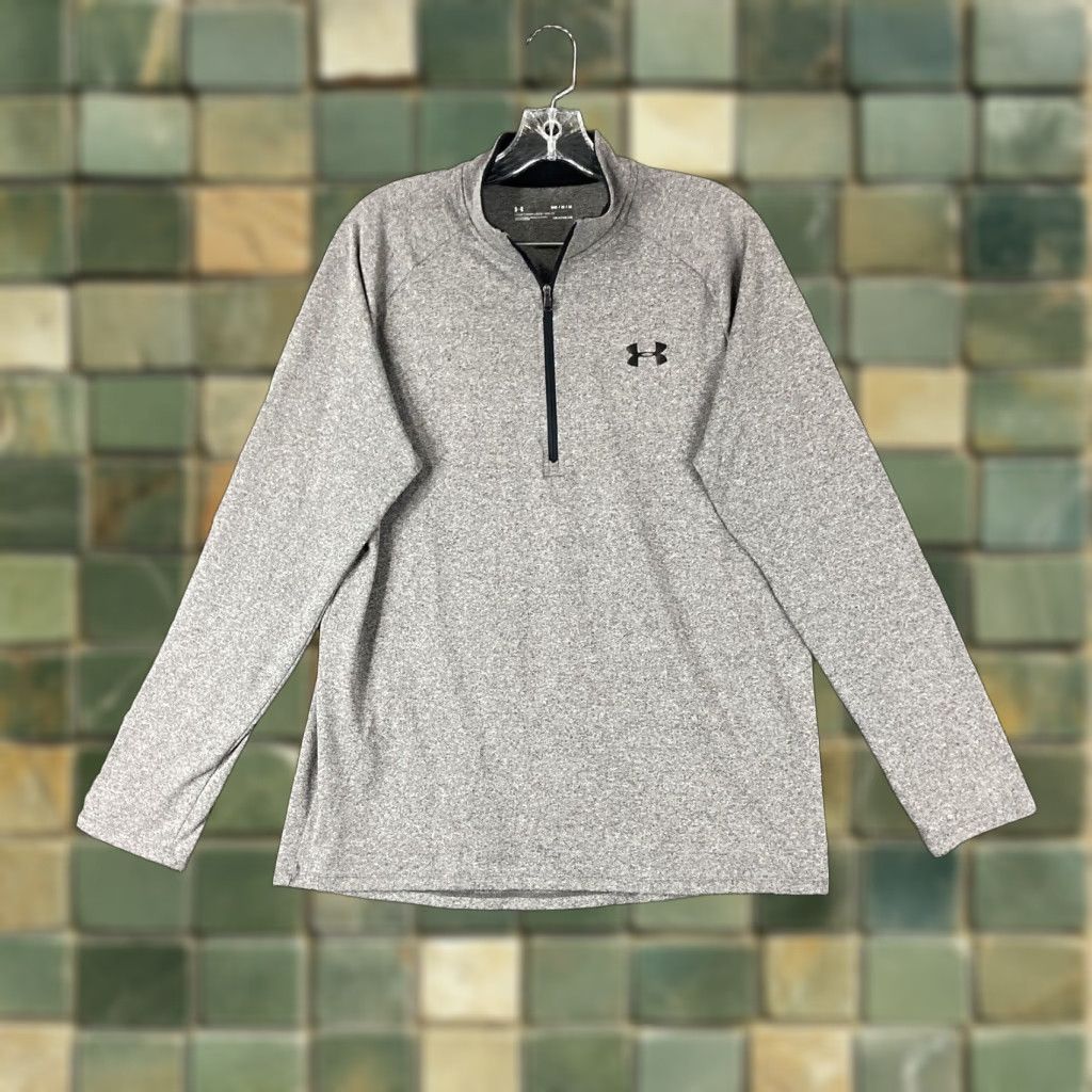 Under Armour Under Armour Shirt Men M Gray 1/2 Zip Long Sleeve Activewear Running Gym & Training Men’s Medium Gray 1/2 Zip Shirt Size US M / EU 48-50 / 2 - 1 Thumbnail