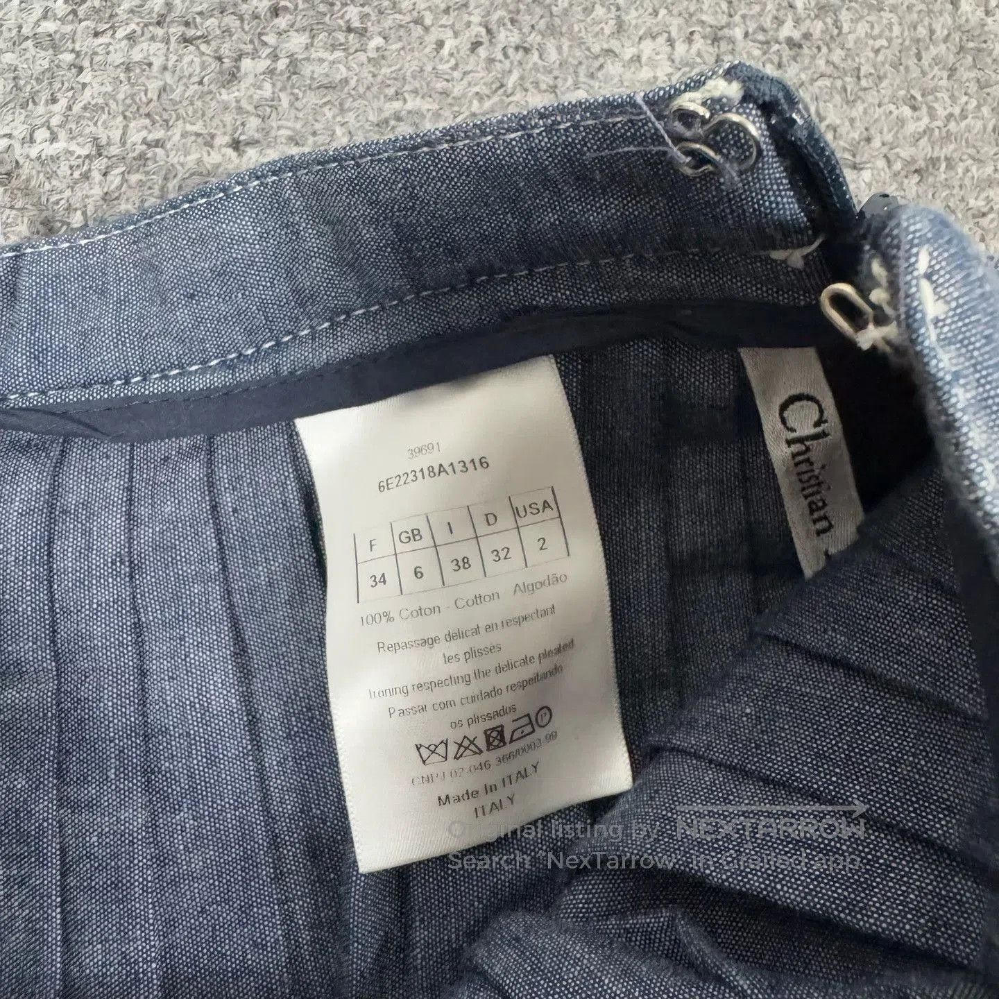 Dior Dior Blue Denim Pleated Skirt. Size 33" - 5 Thumbnail