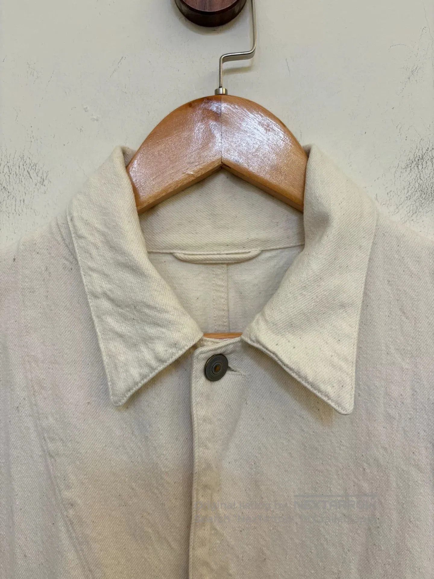 Comoli Comoli White Crinkled Fabric Jacket. Size US L / EU 52-54 / 3 - 3 Thumbnail