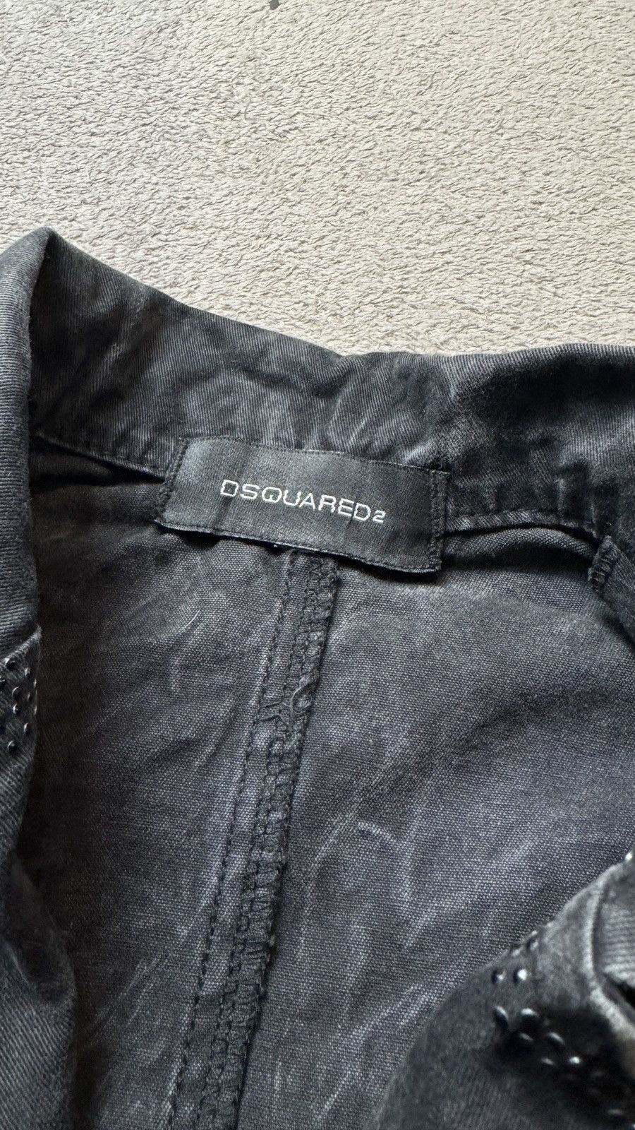 Japanese Brand Dsquared2 Wash Faded Vintage Jacket LGB dolce gabbana gucci Size M / US 6-8 / IT 42-44 - 6 Thumbnail
