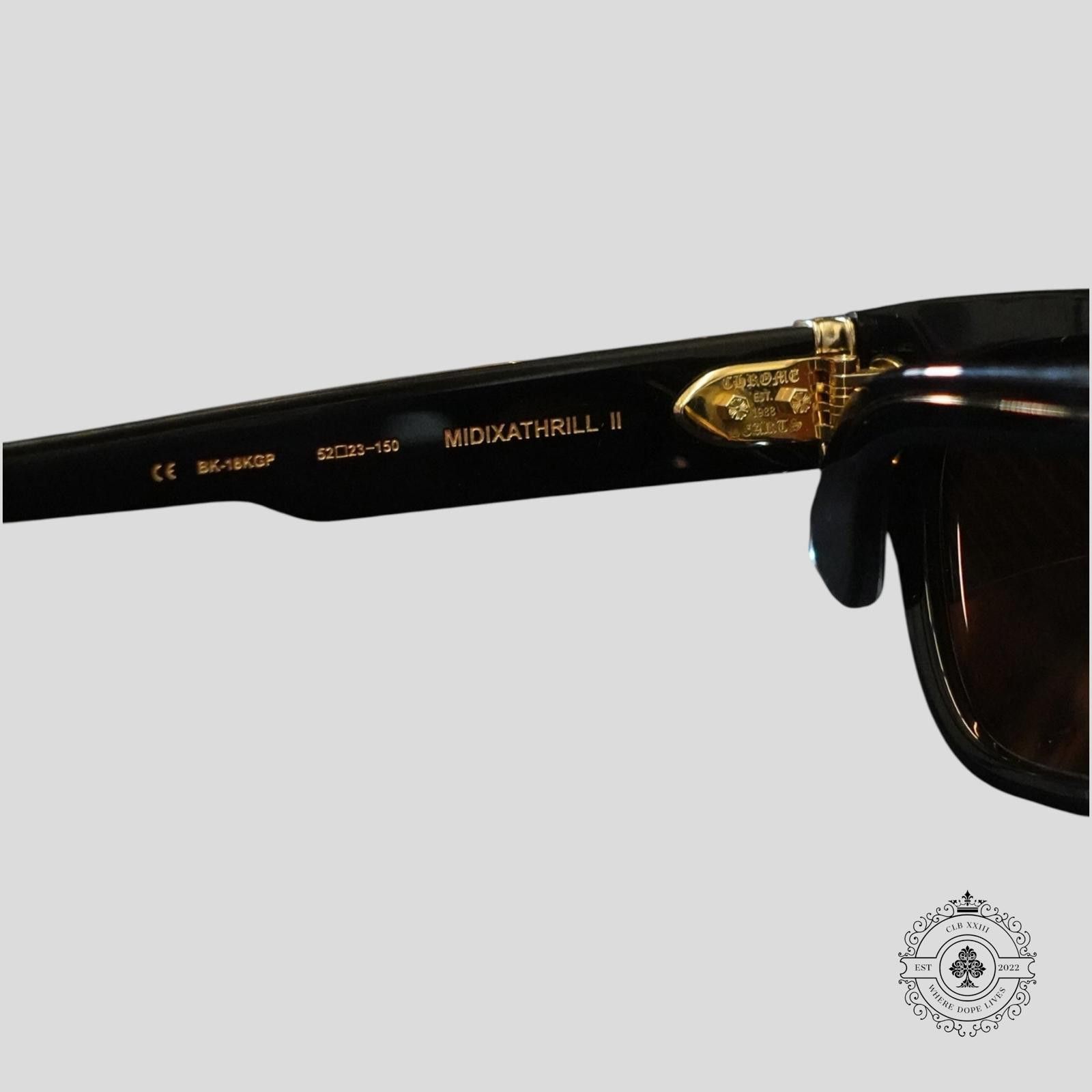 Chrome Hearts Chrome Hearts Midixathrill II Sunglasses in Black/Gold Size ONE SIZE - 5 Thumbnail