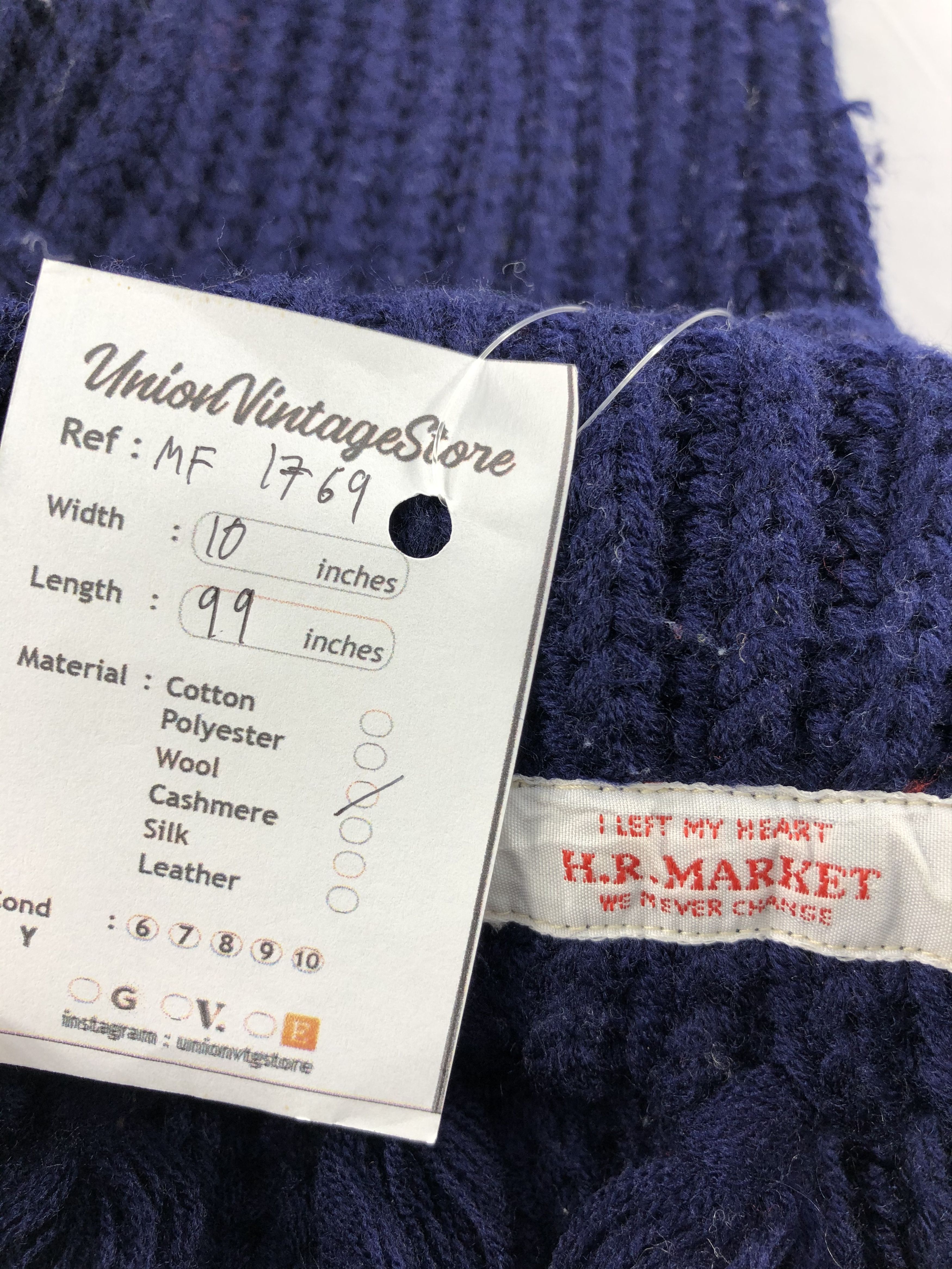 HOLLYWOOD RANCH MARKET Vintage H.R. Market Scarf/Muffler/Neckwear MF1769 Size ONE SIZE - 5 Thumbnail
