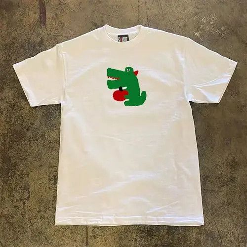 Japanese Brand Kurumi x Rika White loose retro dinosaur print t-shirt Size US M / EU 48-50 / 2 - 7 Thumbnail