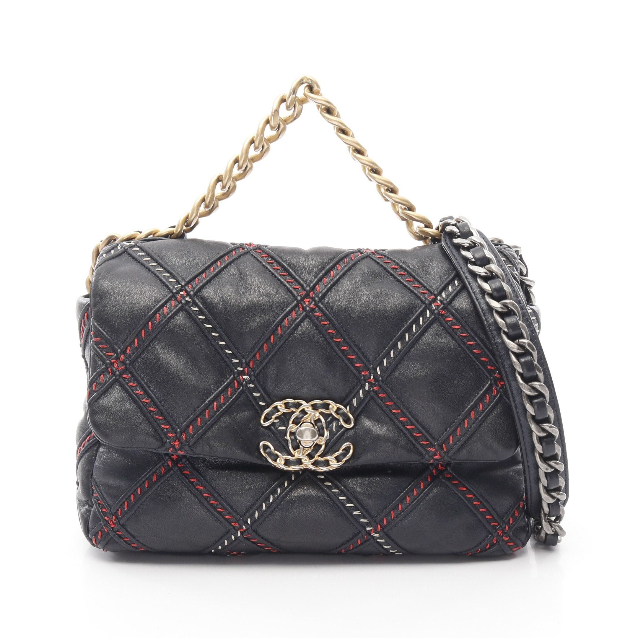 Chanel Chanel 19 Dizeneuf Matelasse Chain Shoulder Bag Lambskin Dark Navy Combination Metal Fittings Size ONE SIZE - 1 Thumbnail