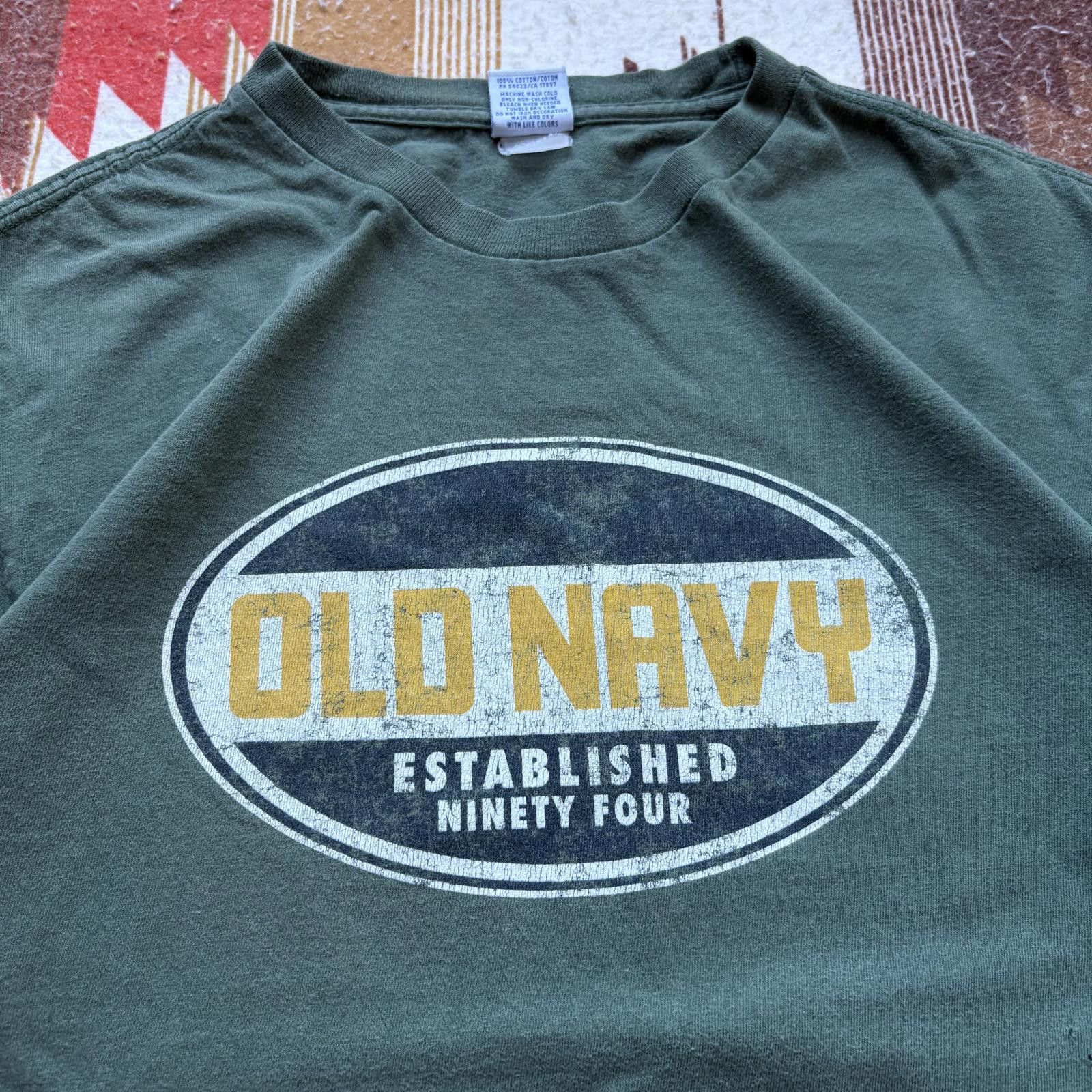 Old Navy Vintage Y2K Forest Green Old Navy Grunge Skater Shirt Size US M / EU 48-50 / 2 - 2 Thumbnail
