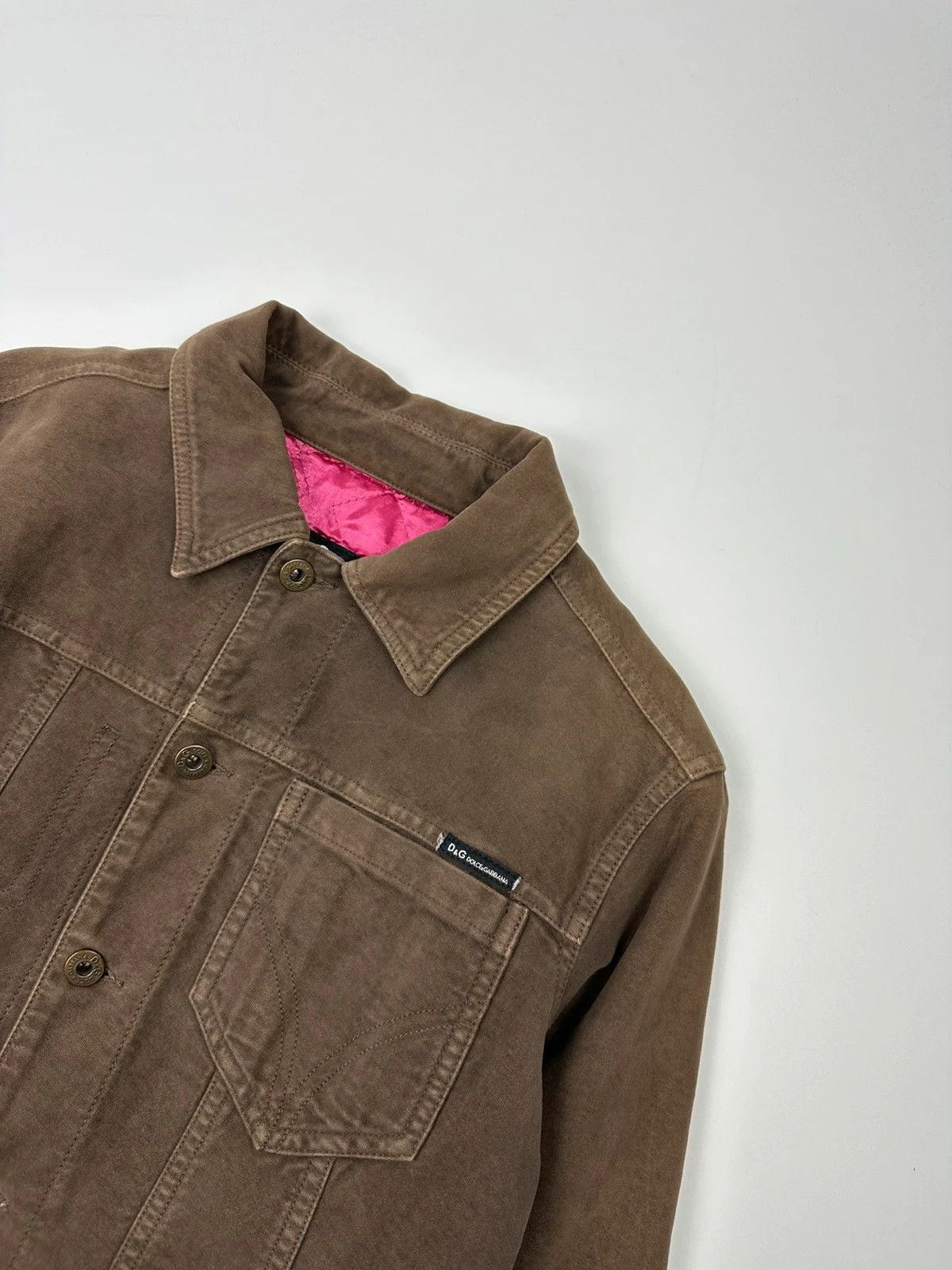 Dolce & Gabbana Dolce Gabbana AW2003 Patch Tags Brown Jacket Size L / US 10 / IT 46 - 4 Thumbnail