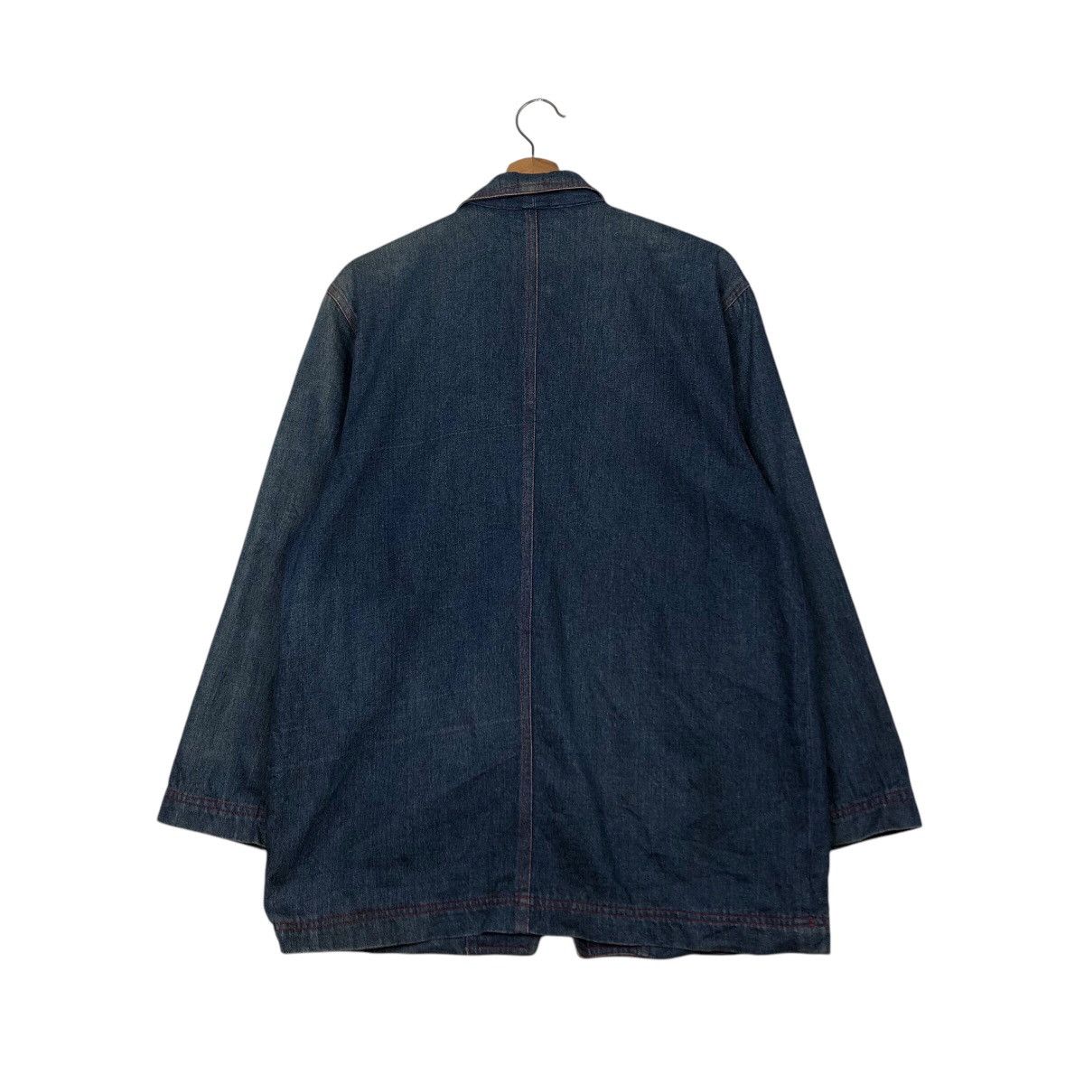 Japanese Brand 📌Vintage Denim Chore Jacket Fila Multi Pocket Issey Miyake Size US L / EU 52-54 / 3 - 9 Thumbnail