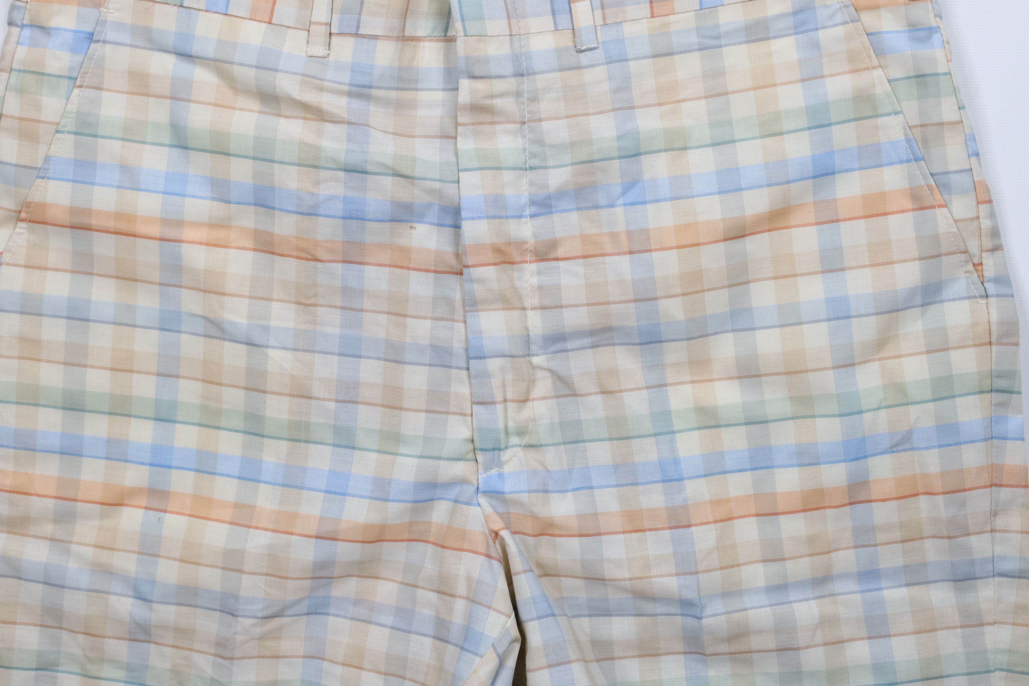 Vintage Deadstock Vintage 60s 70s Streetwear Plaid Chino Shorts Size US 36 / EU 52 - 3 Thumbnail
