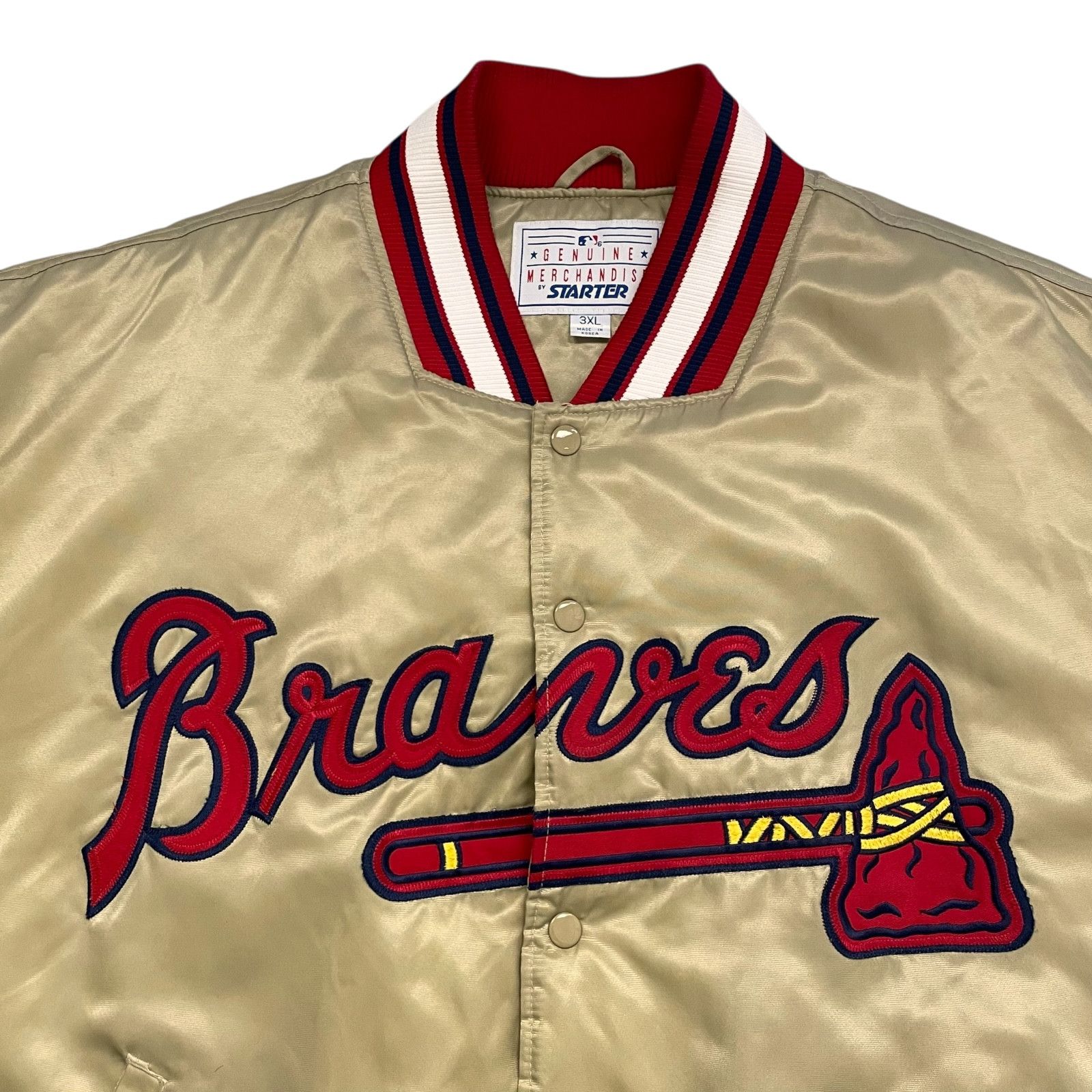 MLB RARE VTG 90s ATLANTA BRAVES STARTER SATIN BOMBER JACKET 3XL Size US XXL / EU 58 / 5 - 2 Thumbnail