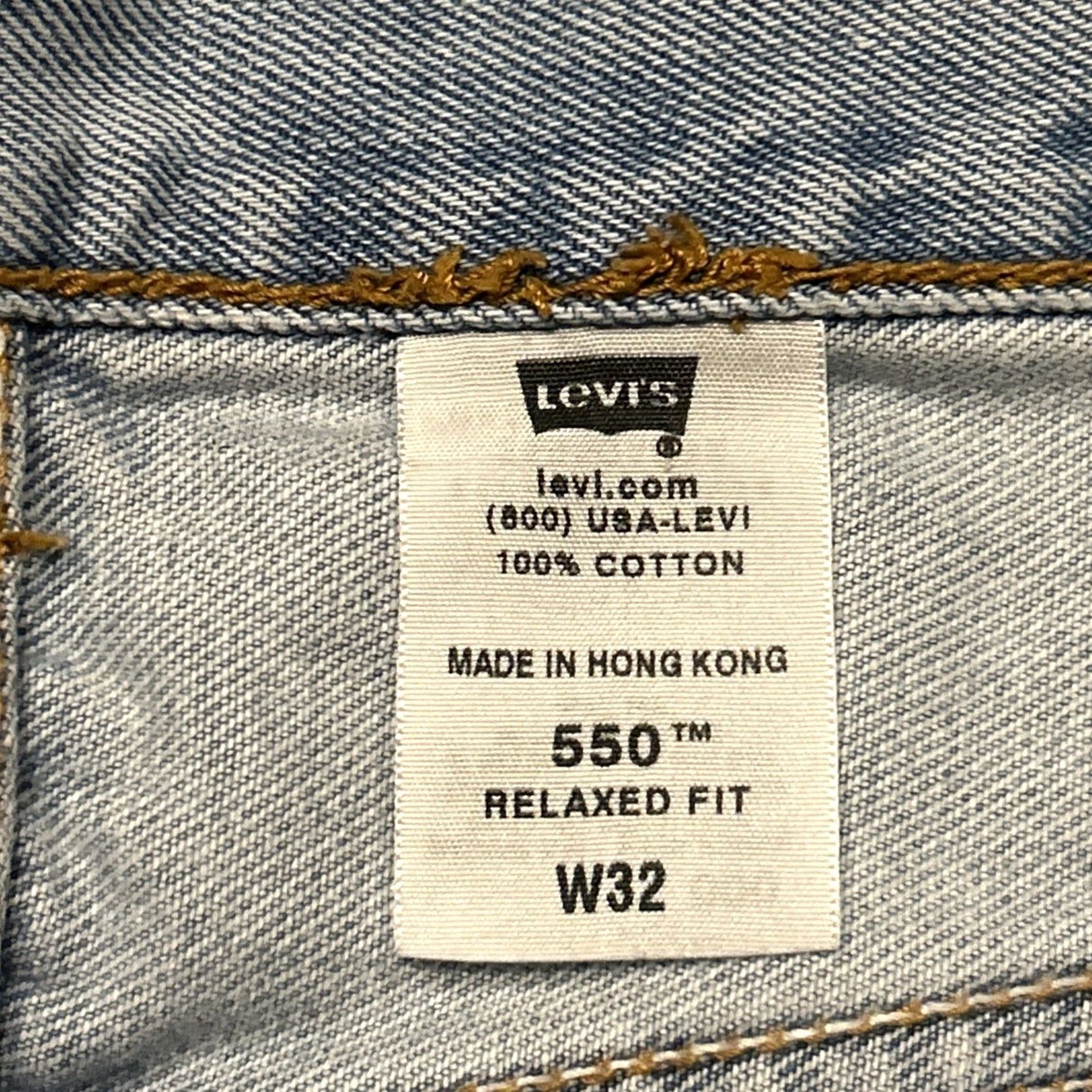 Levi's VINTAGE Levi's Shorts Mens 32 Blue Denim 90s Relaxed Fit 550 Jean B26 Denim Shorts Jeans 5-Pocket Casual Men Size 32 Blue Size US 32 / EU 48 - 3 Thumbnail