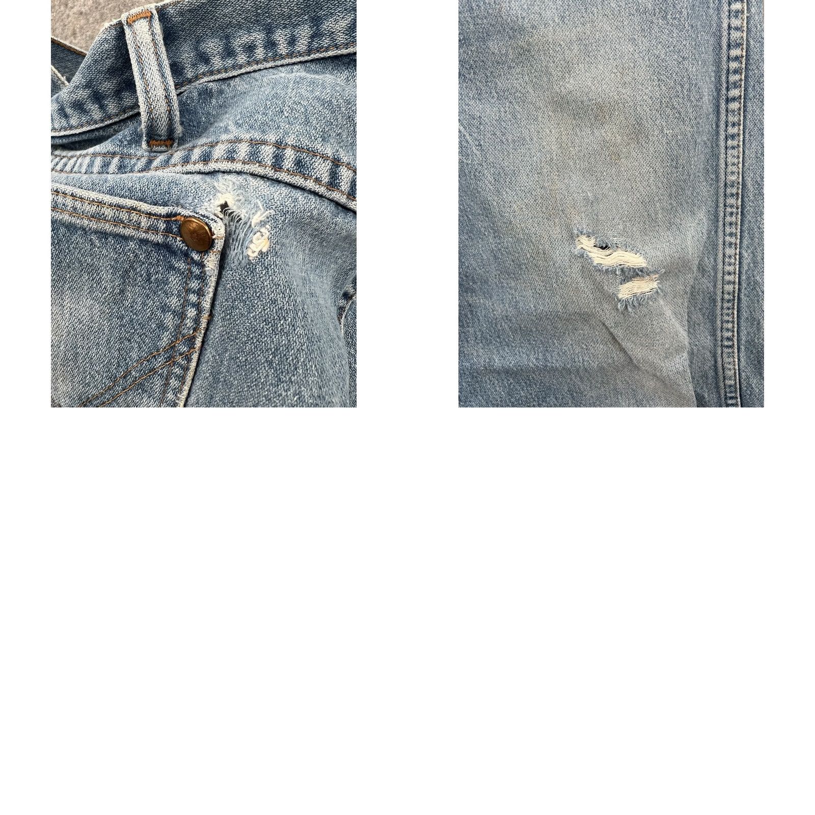 Wrangler VINTAGE Wrangler Jeans Men's Blue Straight Faded Stone Wash Distressed Sz 40x32 Size US 40 / EU 56 - 8 Thumbnail