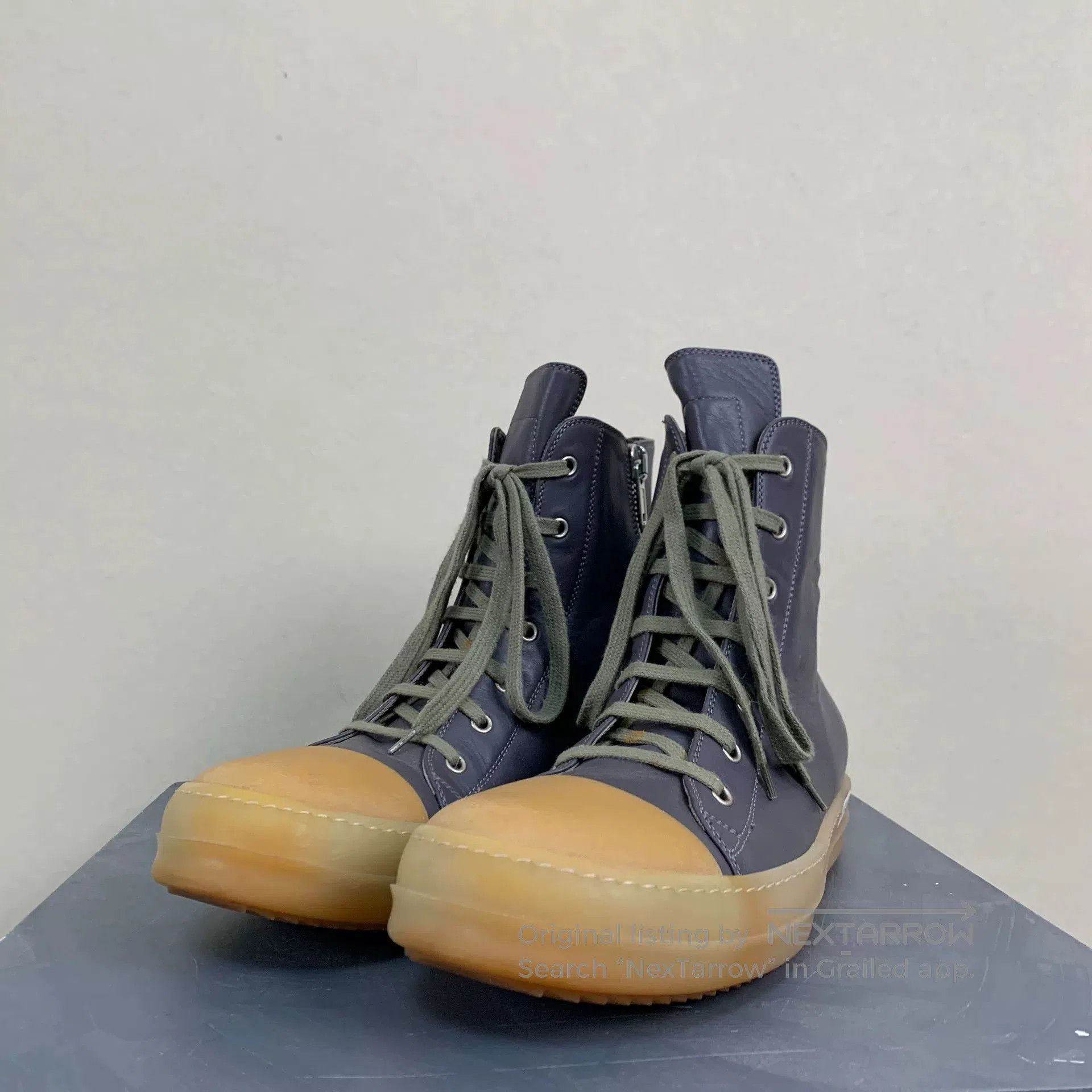 Rick Owens rick owens rare leather high. Size US 10 / EU 43 - 1 Thumbnail