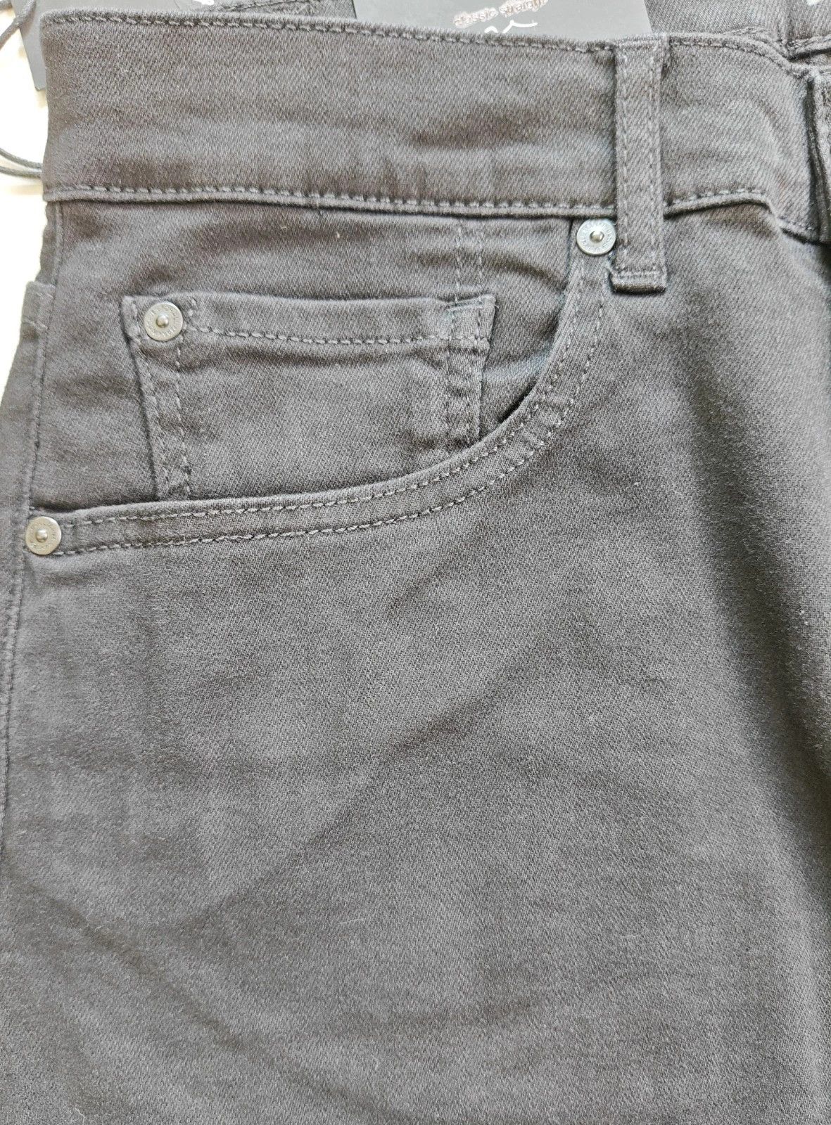 7 For All Mankind 7 For All ManKind THE STRAIGHT SQUIGGIE BLK Jeans T / 6040 Size US 31 - 4 Thumbnail