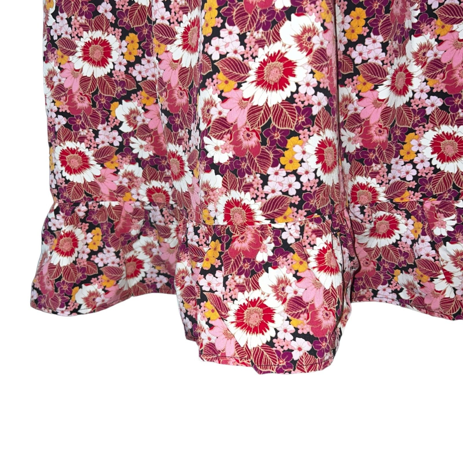 Other As U Wish Juniors' Puff Sleeve Floral Ruffled Dress MED NWT. Size M / US 6-8 / IT 42-44 - 9 Thumbnail