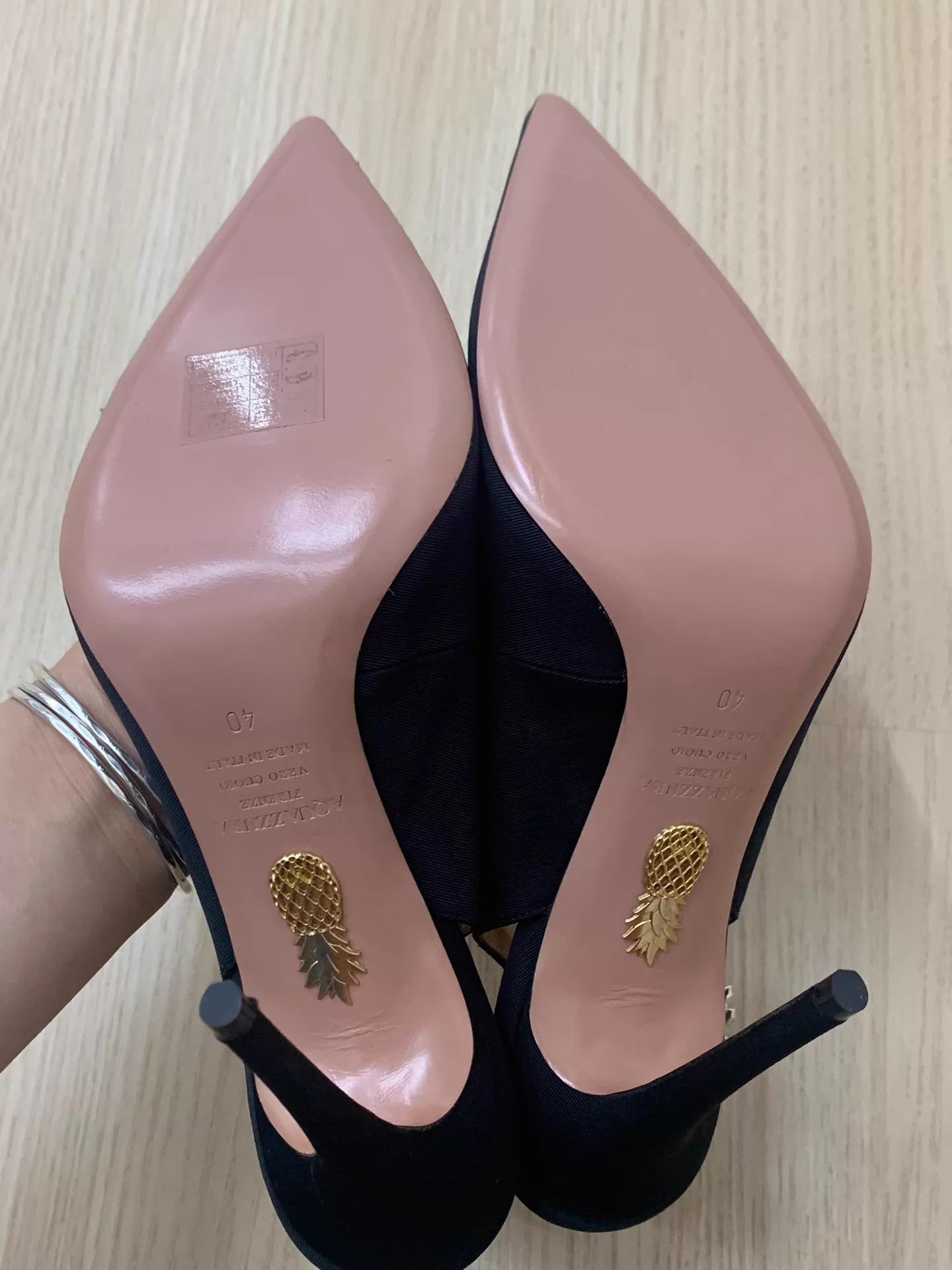 Aquazzura Aquazzura Pineapple Black Crystal Pointy 40 Unworn Size US 9.5 / IT 39.5 - 5 Thumbnail