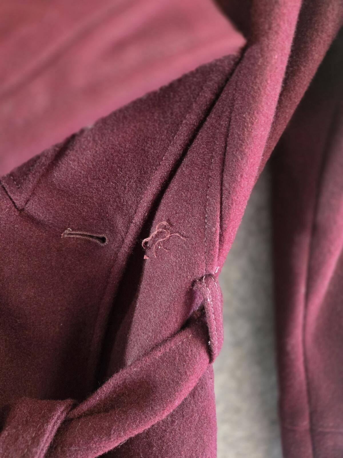 Guess GUESS Asymmetrical Belted Wool Walker Trench Coat Wine Size XS / US 0-2 / IT 36-38 - 5 Thumbnail