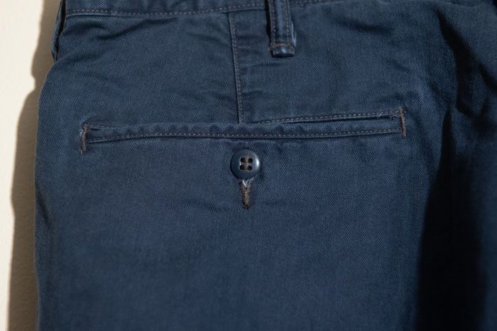 RRL Ralph Lauren RRL Slim Fit Herringbone Twill Pant Worth Navy Size US 34 / EU 50 - 3 Thumbnail