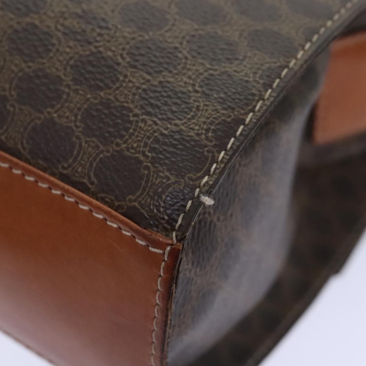 Celine CELINE Macadam Canvas Shoulder Bag Pvc Leather Brown Size ONE SIZE - 9 Thumbnail