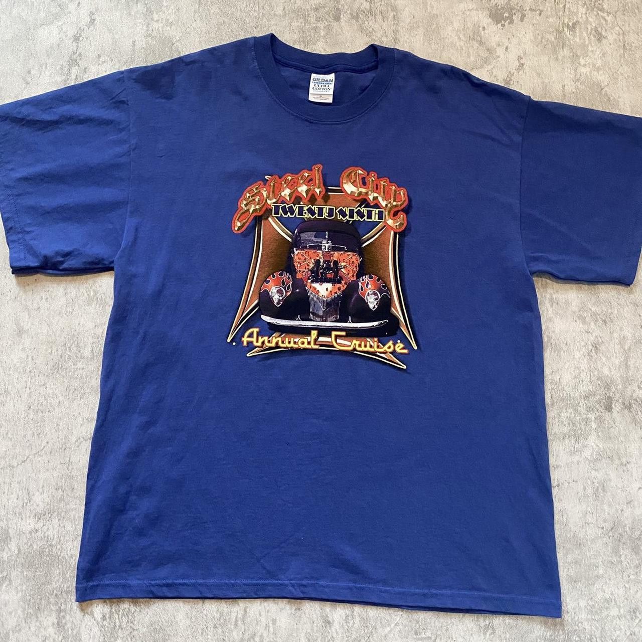 Gildan 2001 Steel City Misery T-shirt - blue cotton streetwea Size US XL / EU 56 / 4 - 1 Thumbnail