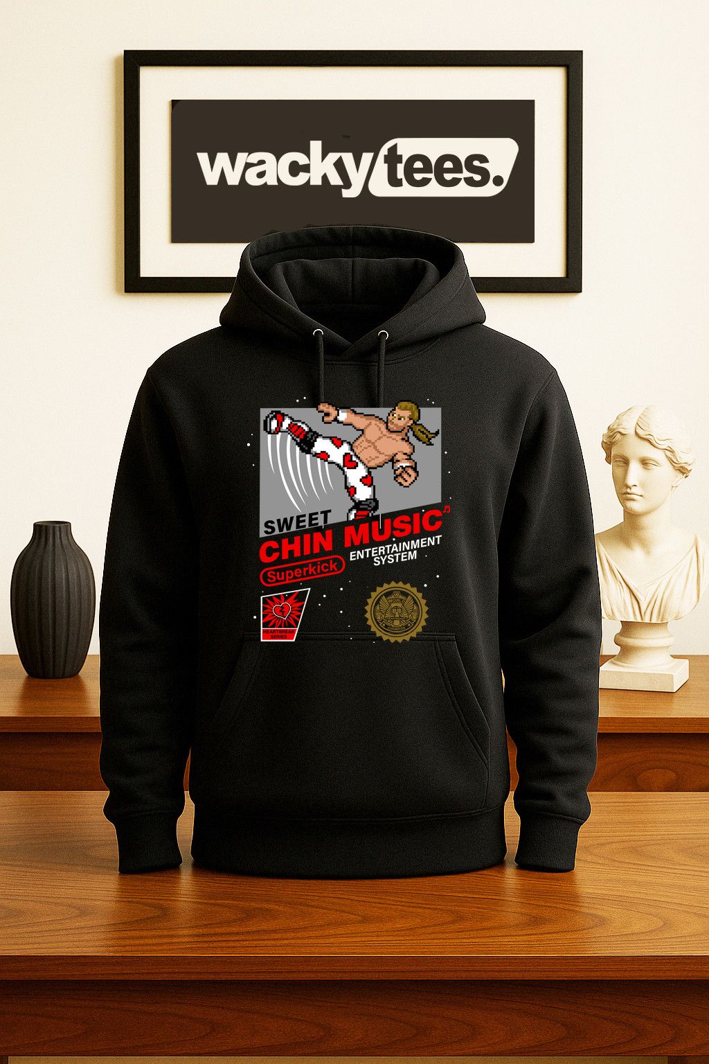 Other Sweet Chin Music Shawn Michaels Wrestling 8-Bit Tee Shirt Size US L / EU 52-54 / 3 - 4 Thumbnail