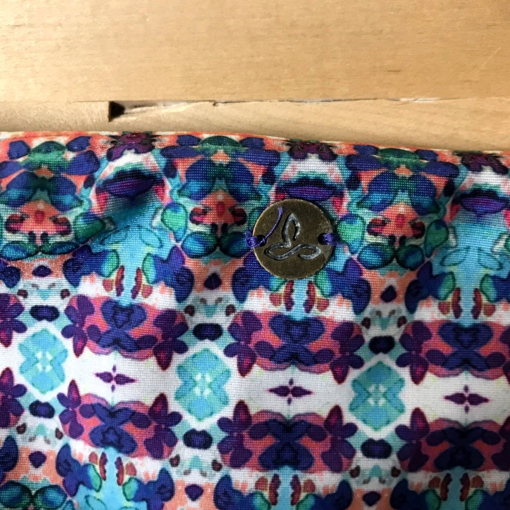 Prana Prana Womens Bikini Bottoms Multicolor Geometric Floral Size M Purple Blue Boho Size 32" / US 10 / IT 46 - 5 Thumbnail