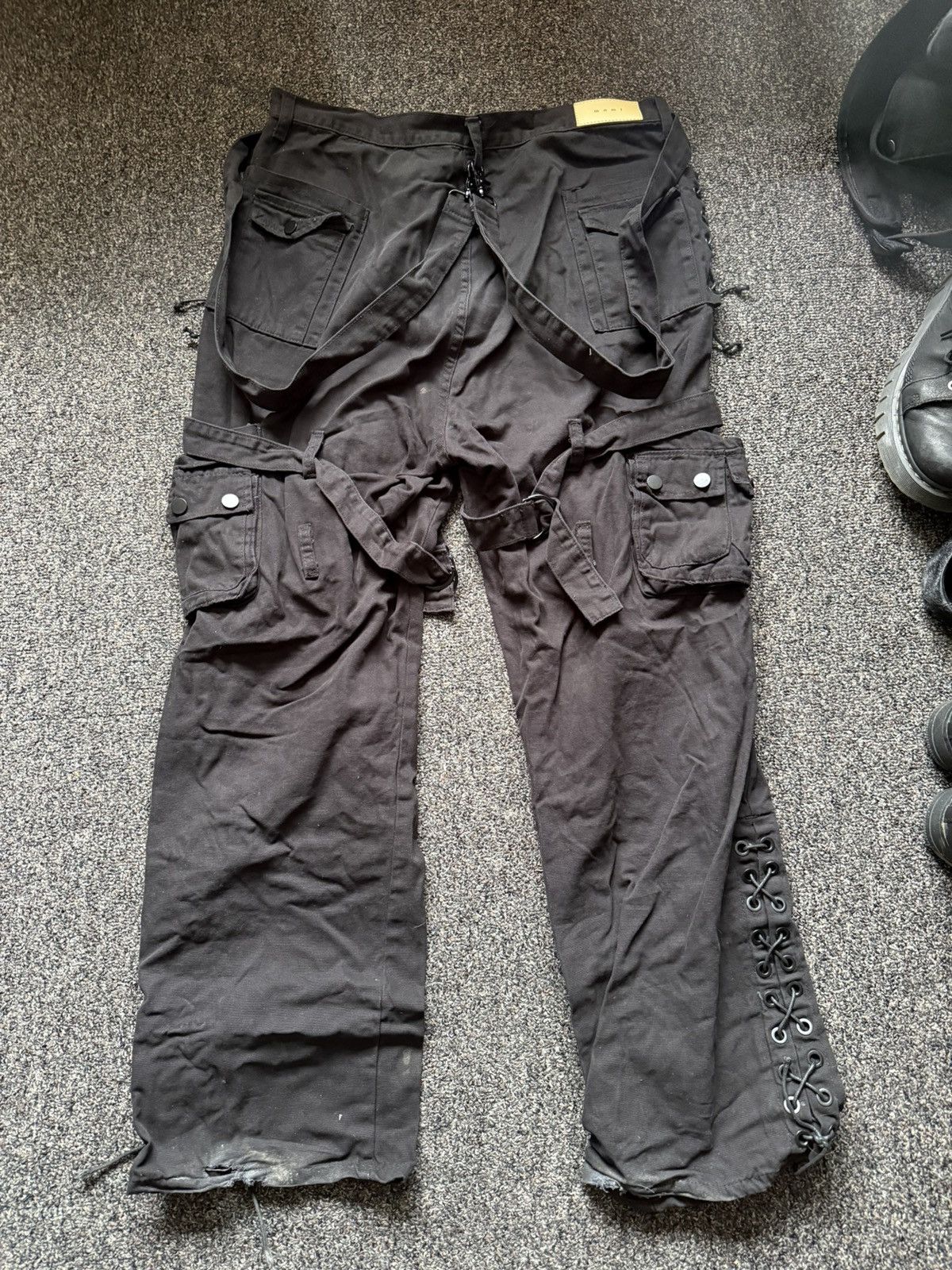 MNML LACED UP CARGO PANTS Size US 36 / EU 52 - 2 Thumbnail
