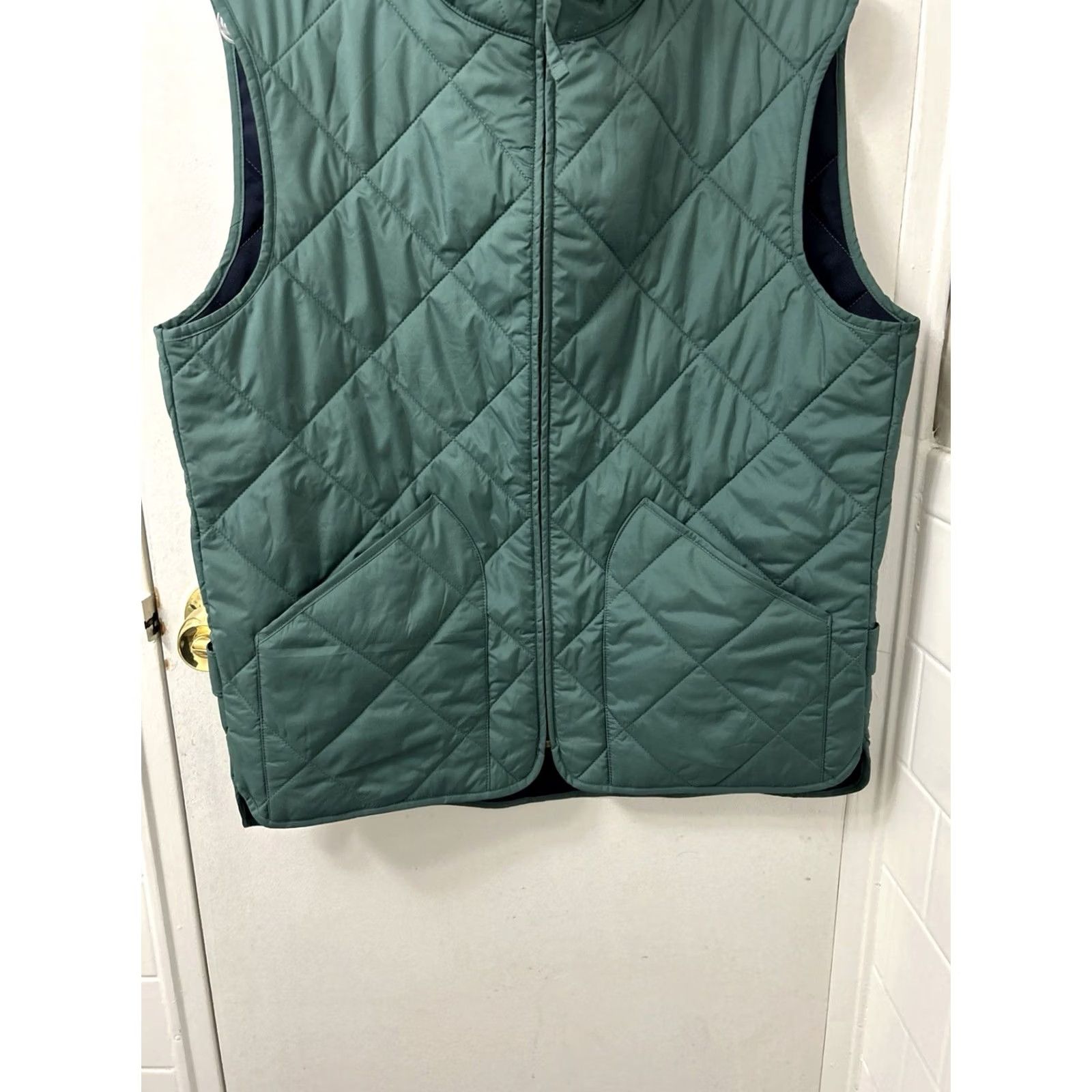 Vintage J Crew Re-Imagined Sussex Quilted Vest Mens M Green Full Zip Jacket Outerwear Size US M / EU 48-50 / 2 - 3 Thumbnail