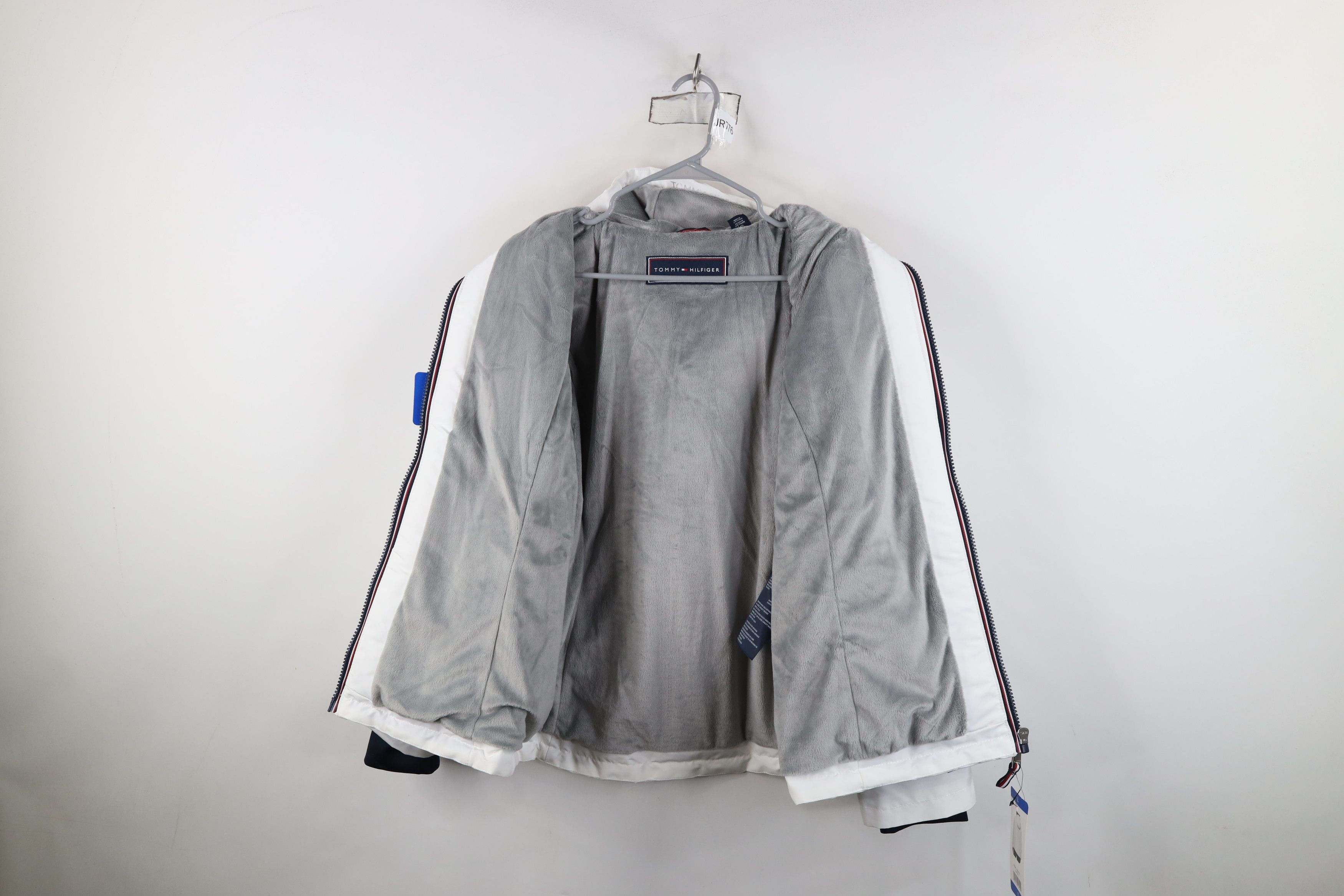 Tommy Hilfiger New Tommy Hilfiger Fleece Lined Full Zip Hooded Jacket White Size L / US 10 / IT 46 - 9 Thumbnail