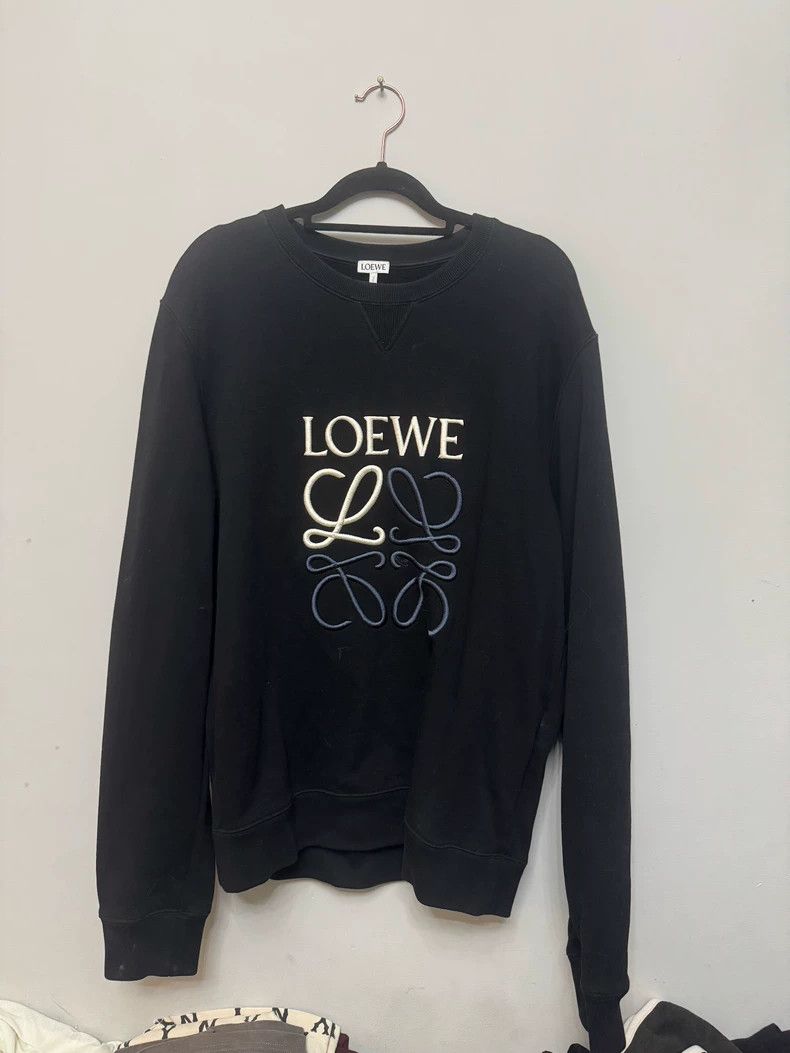 LOEWE Anagram Crewneck Embroidered Letter Classic Sweatshi
