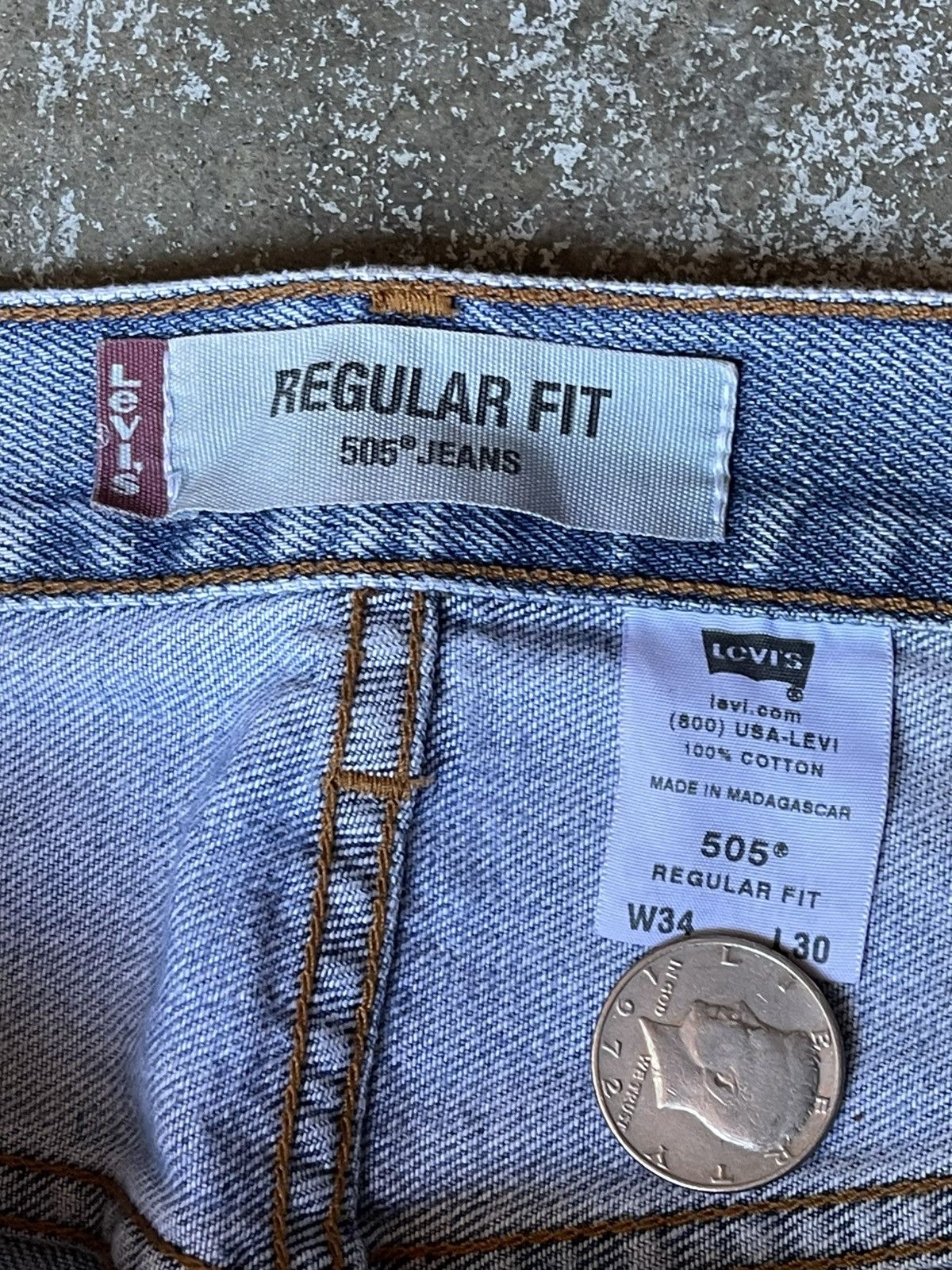 Levi's Levis 505s Denim Jeans Size US 34 / EU 50 - 3 Thumbnail