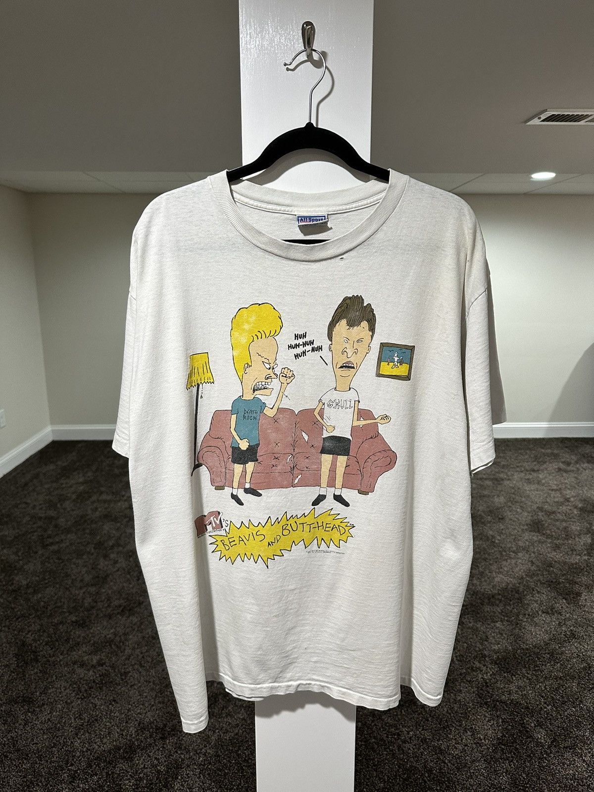 Cartoon Network Vintage Beavus and Butthead Huh Huh 1993 MTV White T-Shirt Size US XL / EU 56 / 4 - 1 Thumbnail
