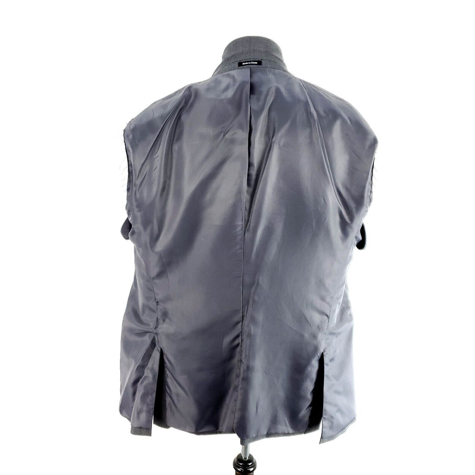 Pronto Uomo Pronto Uomo Wool 2 Button 2 Piece Suit 44R Portly Gray 40/28 Size 44R - 11 Thumbnail