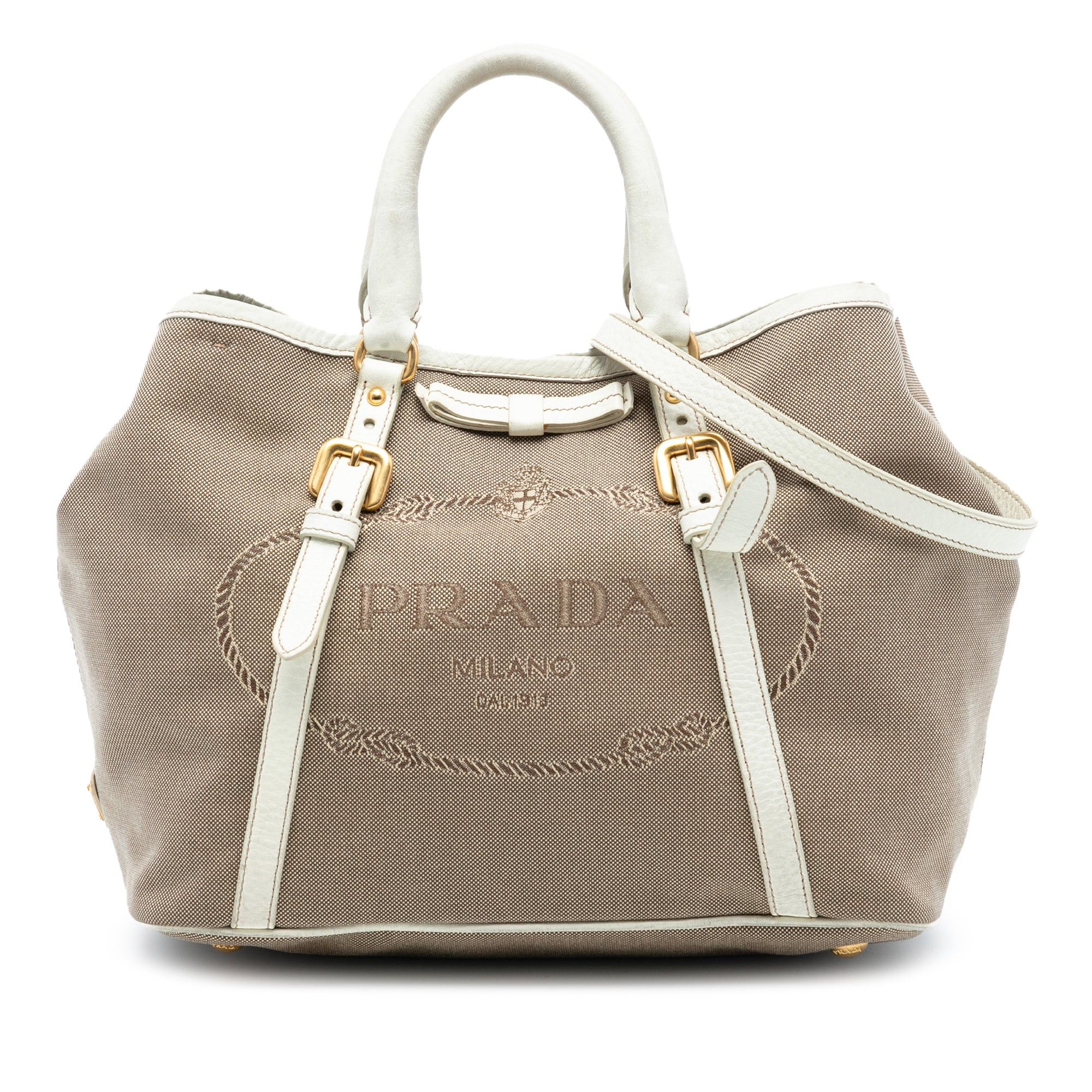 Prada Canvas Canapa Logo Bow Satchel Size ONE SIZE - 1 Thumbnail