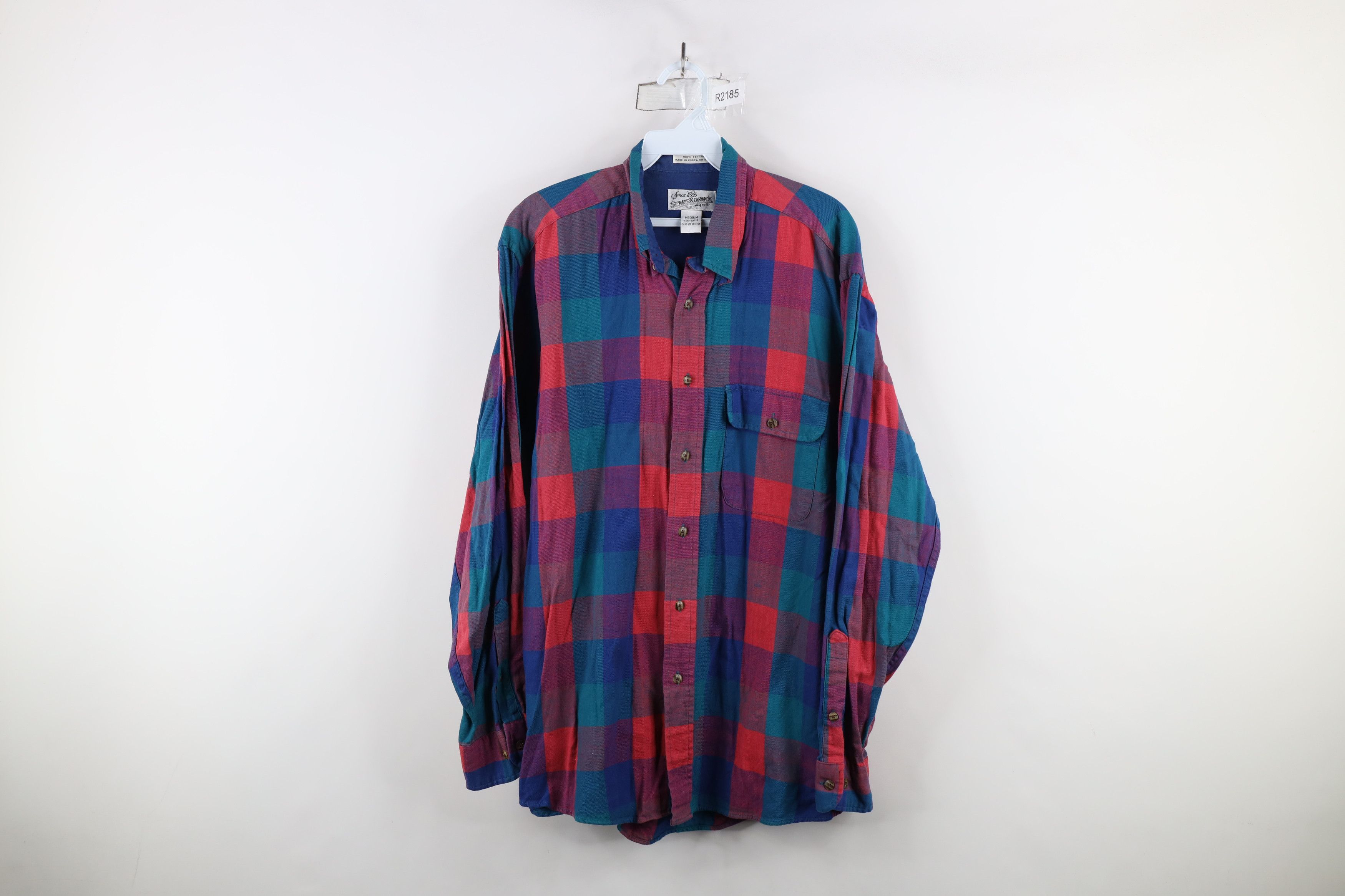 Vintage Vintage 90s Streetwear Collared Button Down Shirt Plaid Size US M / EU 48-50 / 2 - 1 Thumbnail