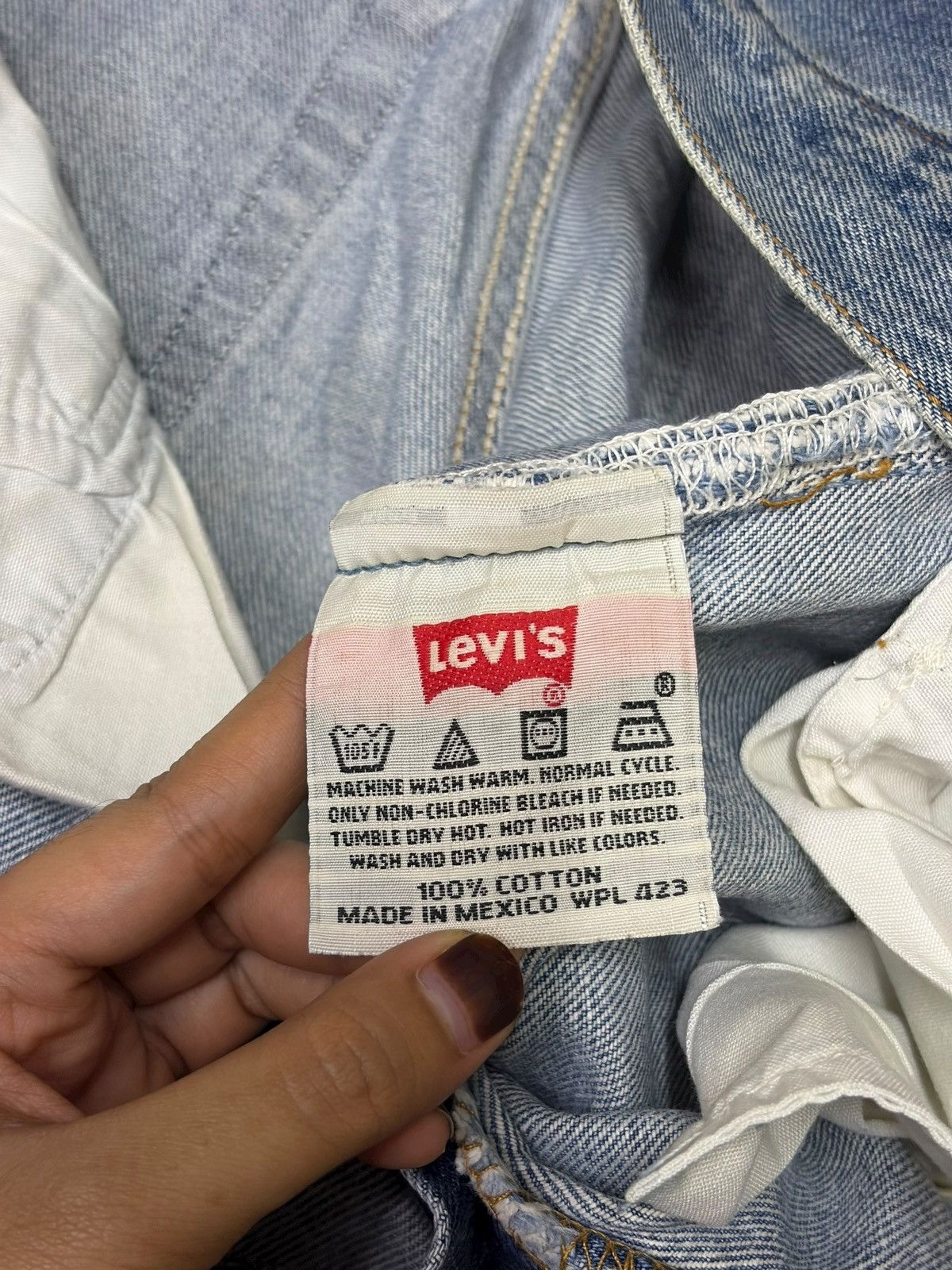 Levi's Vintage 90s Levis 501 Blue Wash Distressed Jeans Size US 30 / EU 46 - 5 Thumbnail