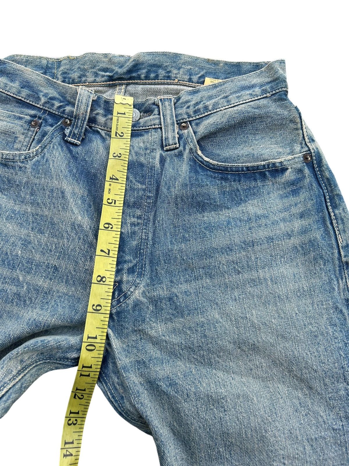 Kapital × Sugar Cane × Vintage Vintage Sugar Cane Selvedge Distressed Short Denim Jeans Size US 28 / EU 44 - 12 Thumbnail