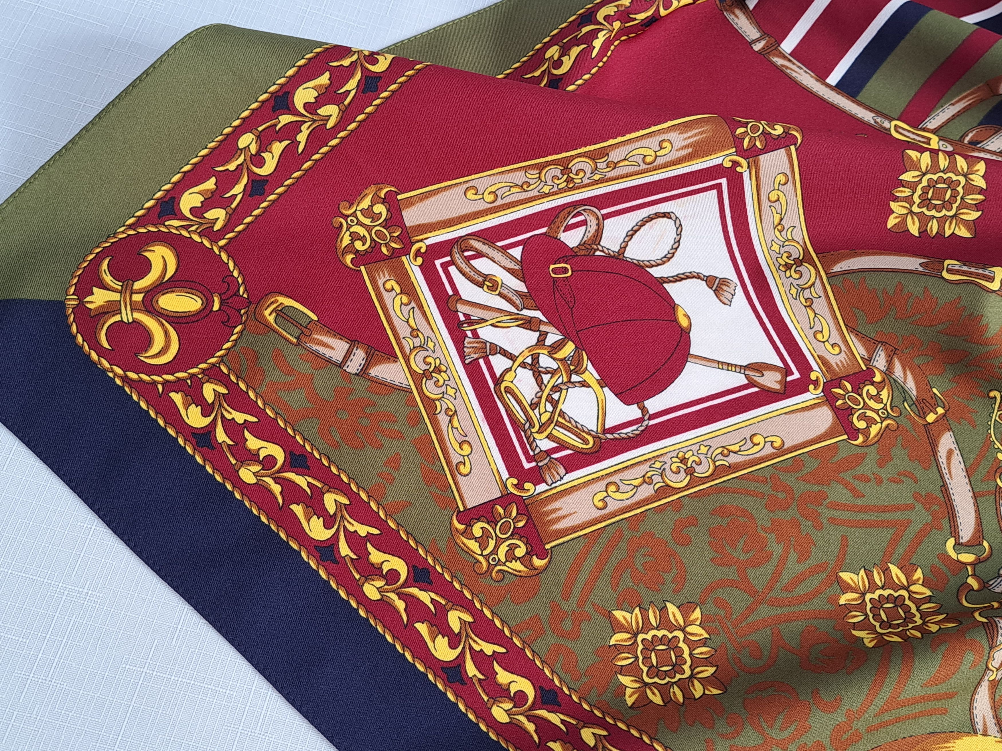 Pierre Balmain Pierre Balmain hunting motif square scarf. Size ONE SIZE - 6 Thumbnail