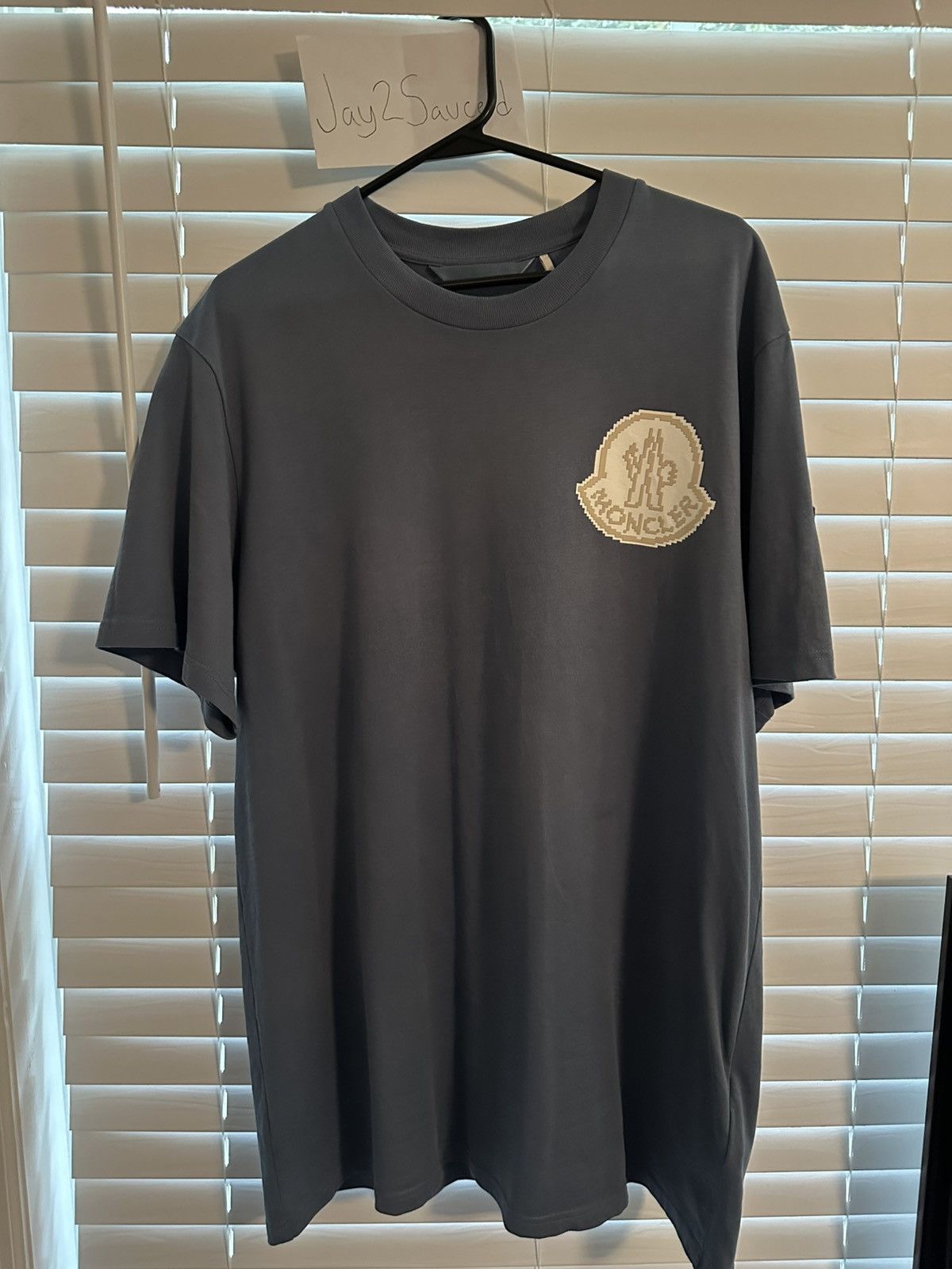 Moncler Blue Moncler Logo Tee Size US XL / EU 56 / 4 - 2 Thumbnail