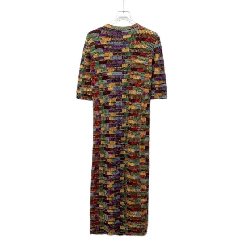 Chanel Chanel Color block cashmere round neck short-sleeved knitte Size XS / US 0-2 / IT 36-38 - 2 Thumbnail