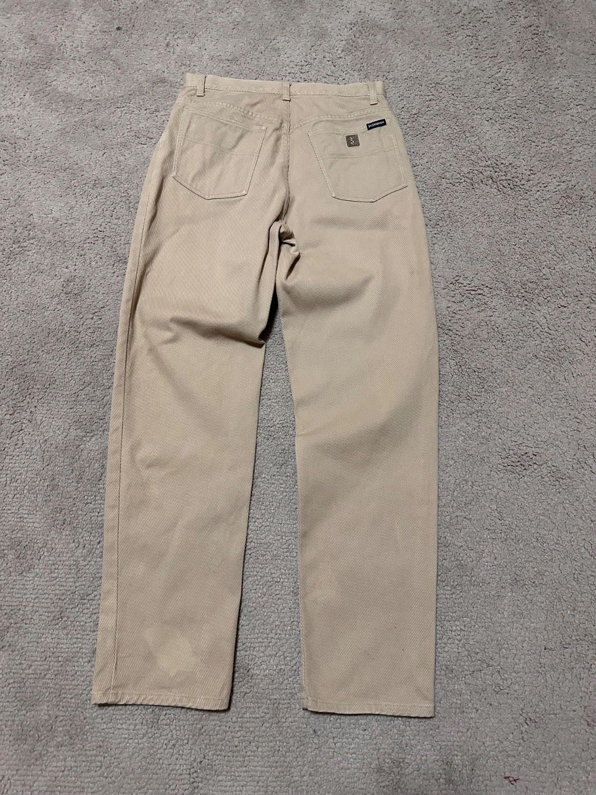 Yves Saint Laurent 90s Yves Saint Laurent YSL Logo Beige Pants Jeans Vntg 32/32 Size US 32 / EU 48 - 1 Thumbnail